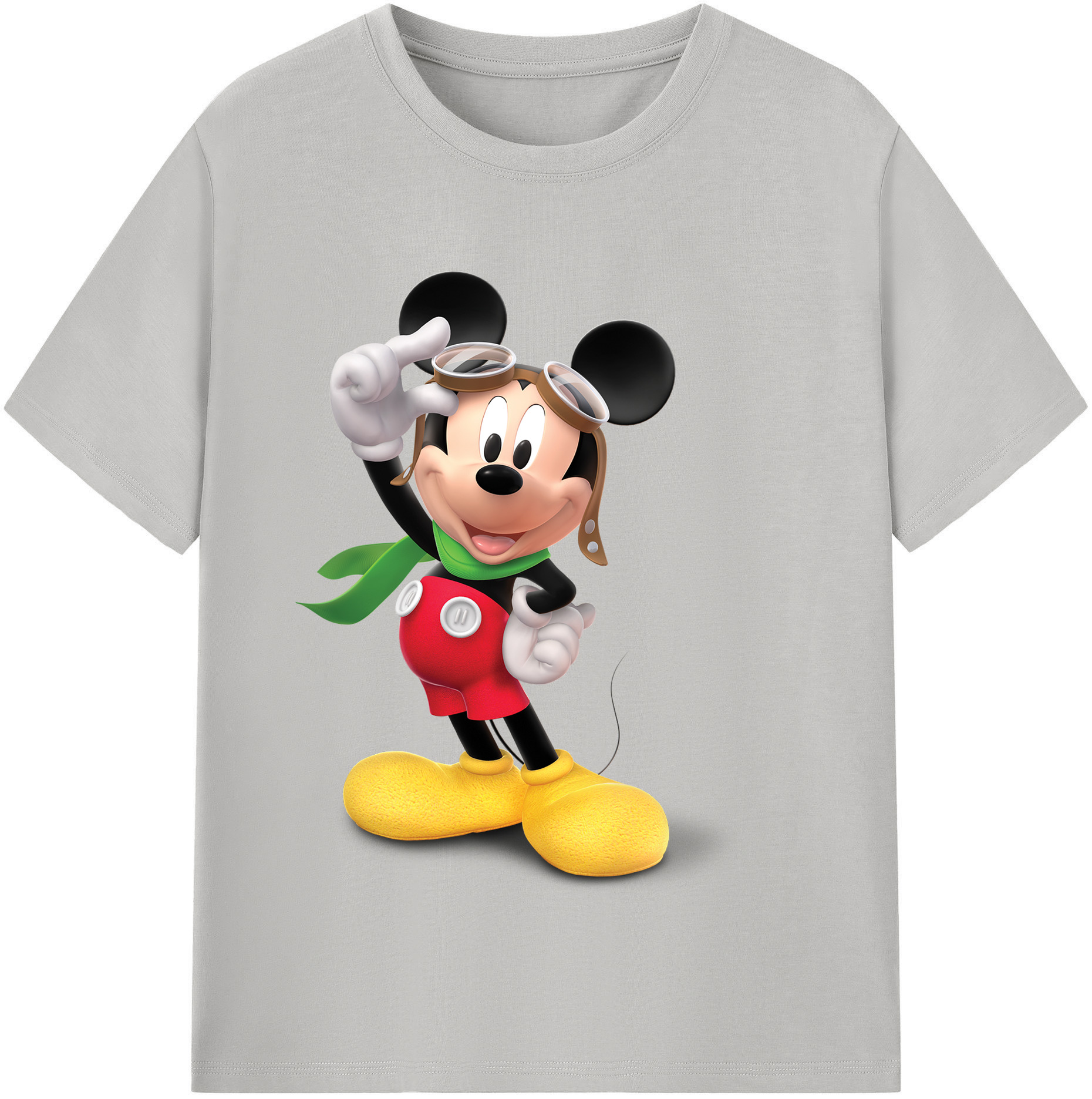 （画像用） ミッキーマウス Mickey Mouse 綿100％半袖Tシャツ（フロントプリント）