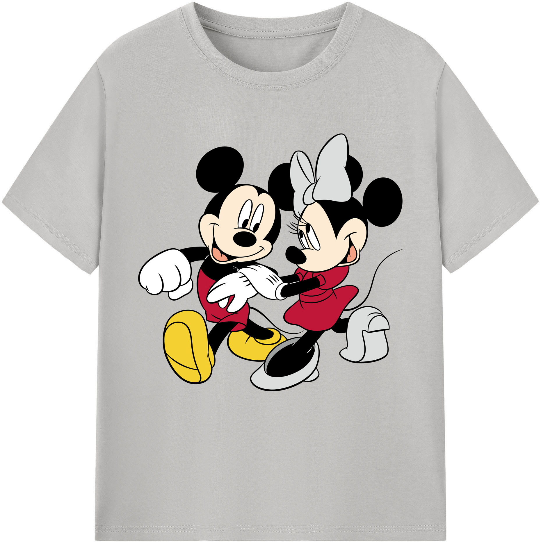 （画像用） ミッキーマウス Mickey Mouse 綿100％半袖Tシャツ（フロントプリント）