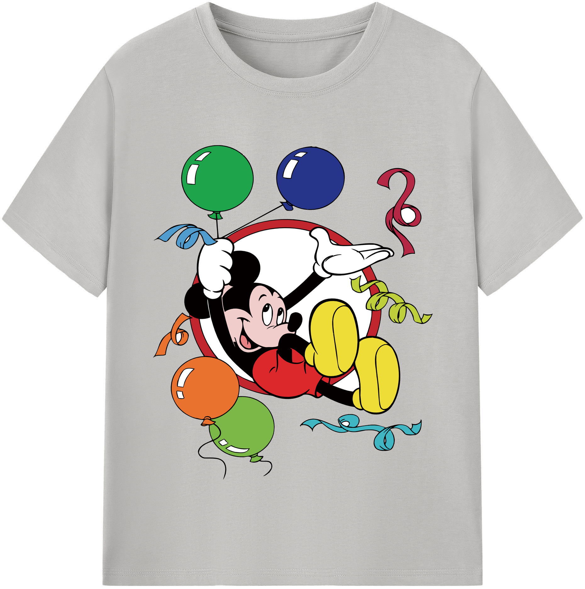 （画像用） ミッキーマウス Mickey Mouse 綿100％半袖Tシャツ（フロントプリント）