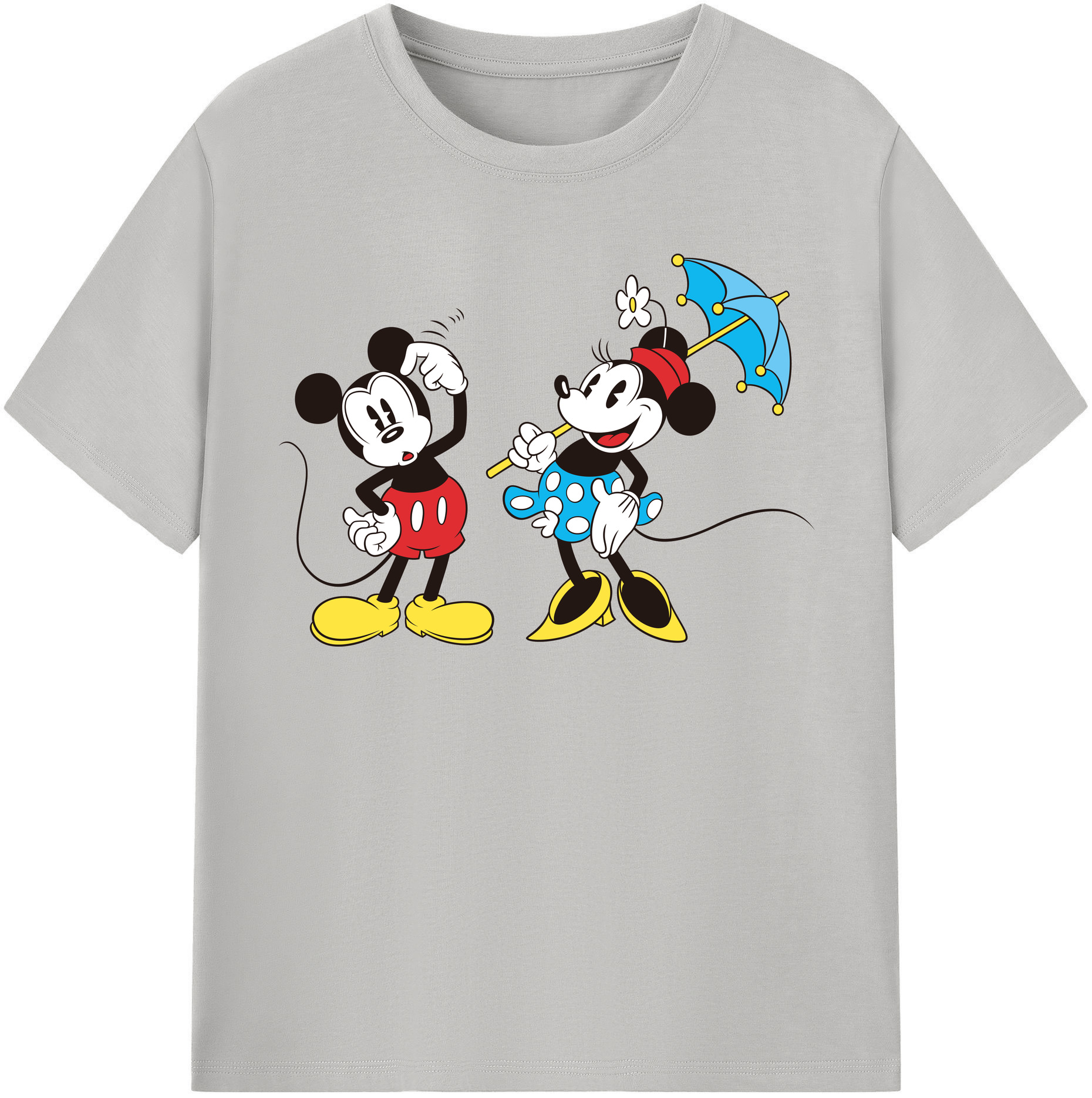 （画像用） ミッキーマウス Mickey Mouse 綿100％半袖Tシャツ（フロントプリント）