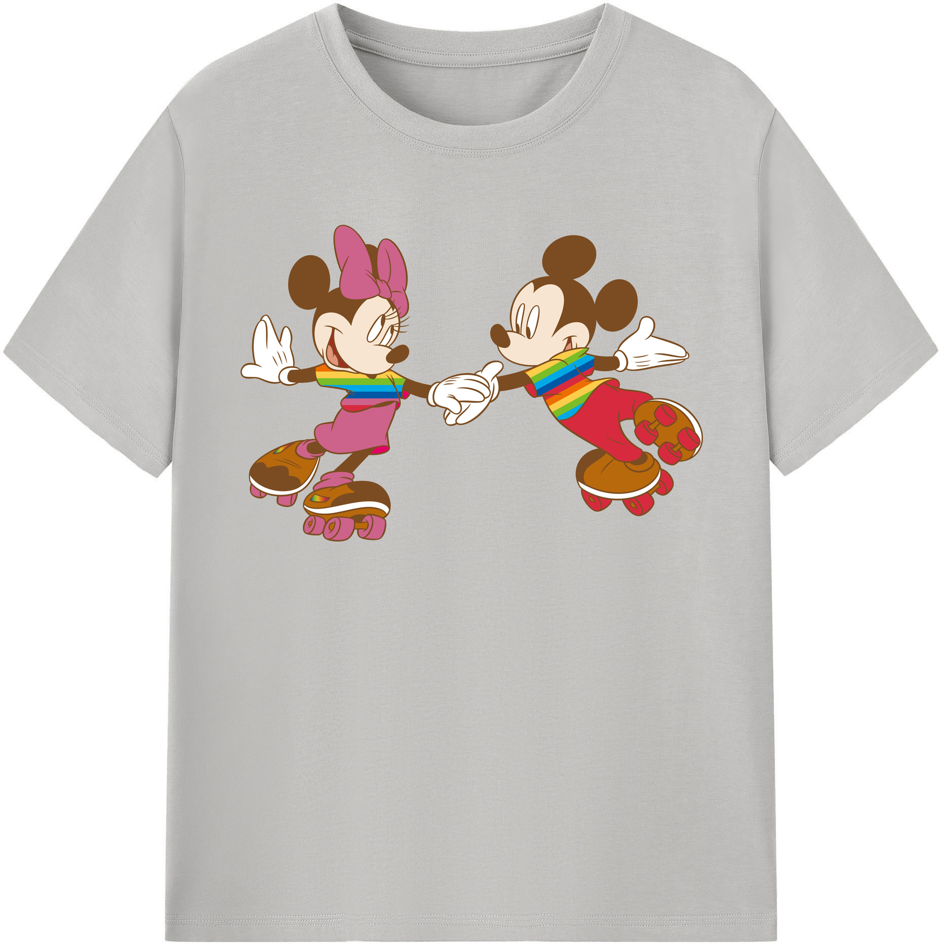 （画像用） ミッキーマウス Mickey Mouse 綿100％半袖Tシャツ（フロントプリント）