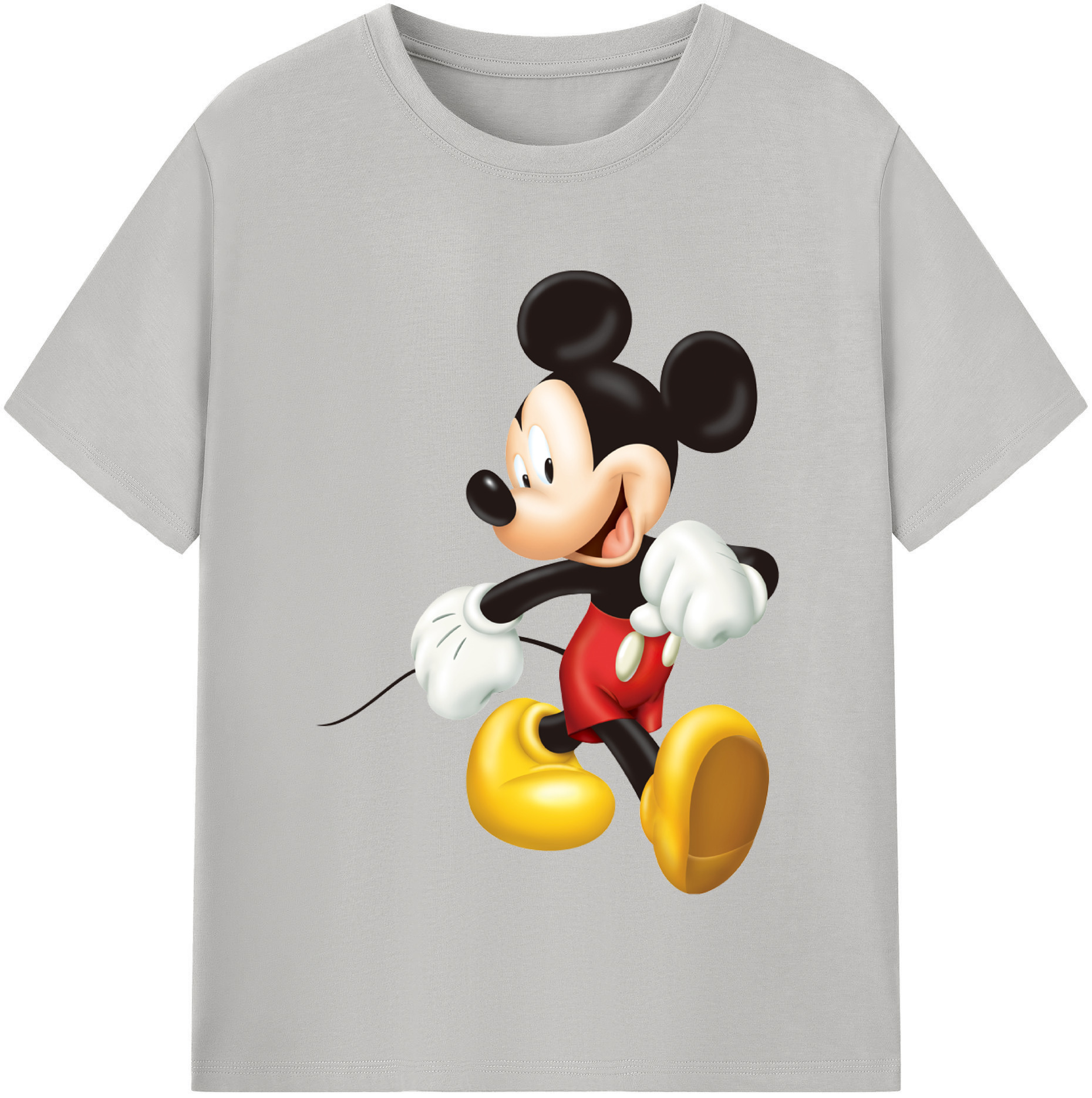 （画像用） ミッキーマウス Mickey Mouse 綿100％半袖Tシャツ（フロントプリント）