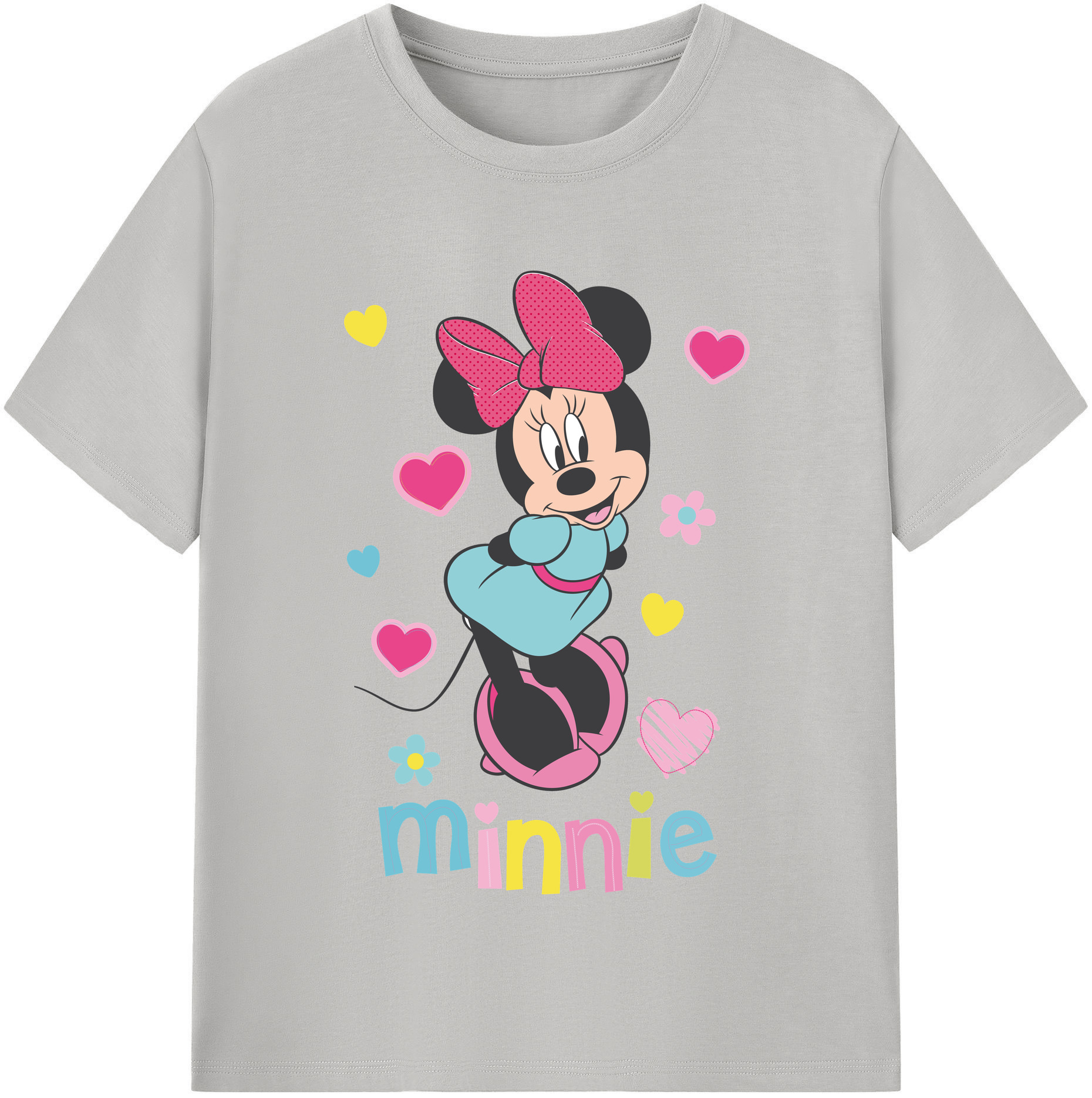 （画像用） ミッキーマウス Mickey Mouse 綿100％半袖Tシャツ（フロントプリント）