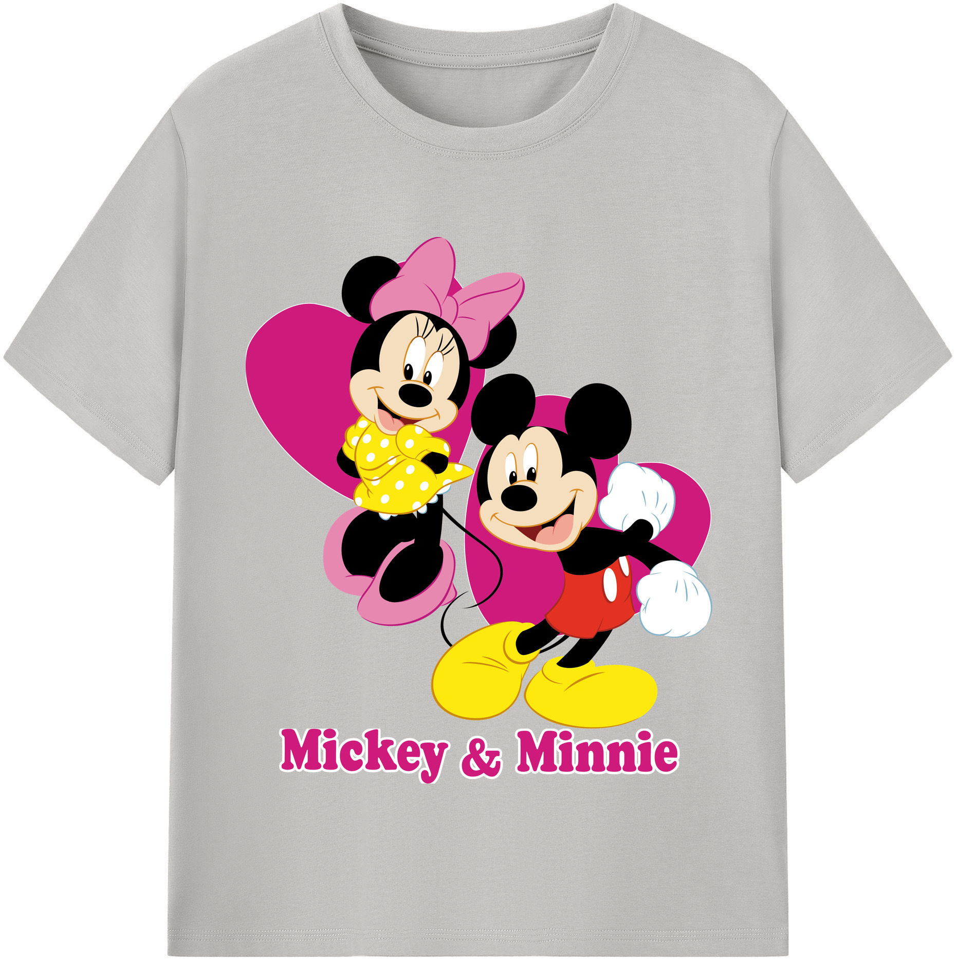 （画像用） ミッキーマウス Mickey Mouse 綿100％半袖Tシャツ（フロントプリント）