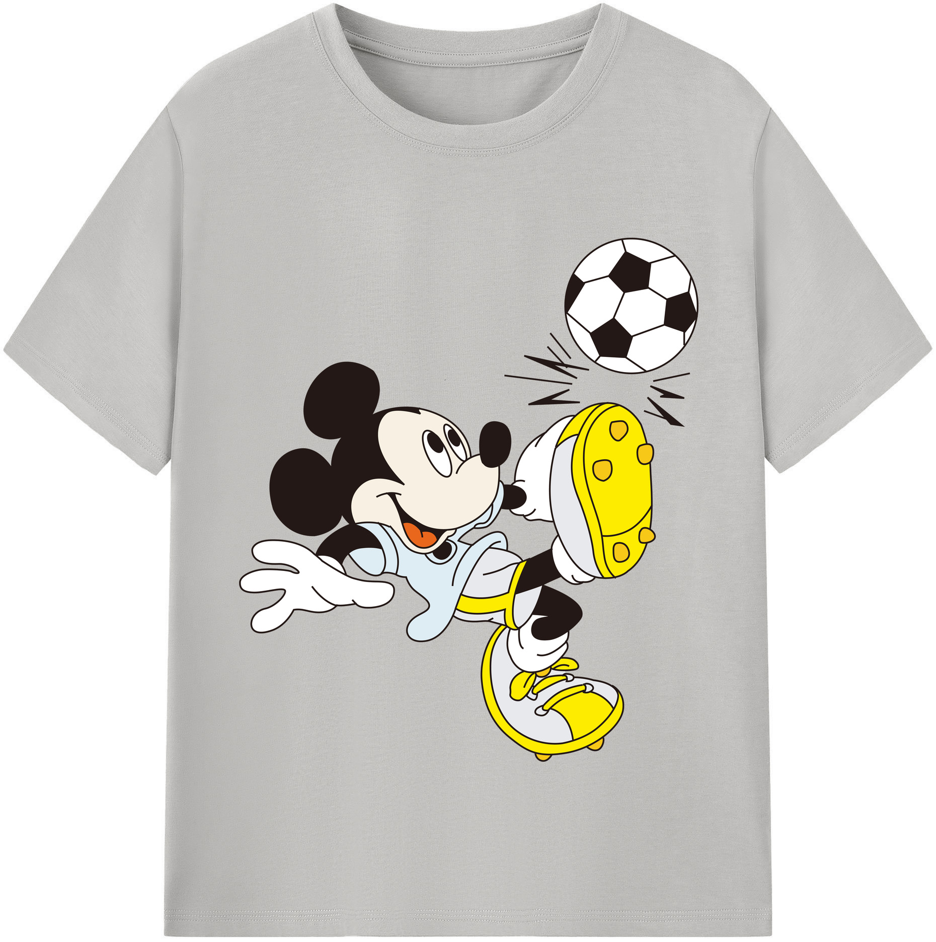 （画像用） ミッキーマウス Mickey Mouse 綿100％半袖Tシャツ（フロントプリント）