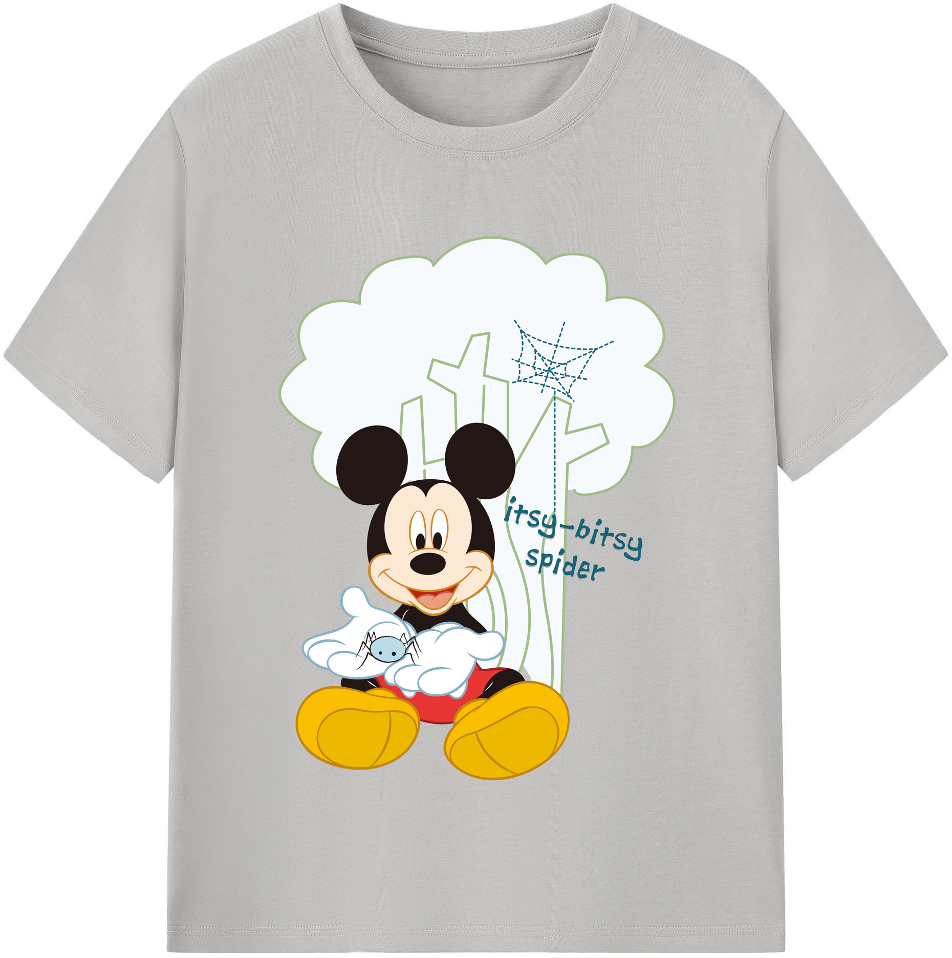 （画像用） ミッキーマウス Mickey Mouse 綿100％半袖Tシャツ（フロントプリント）