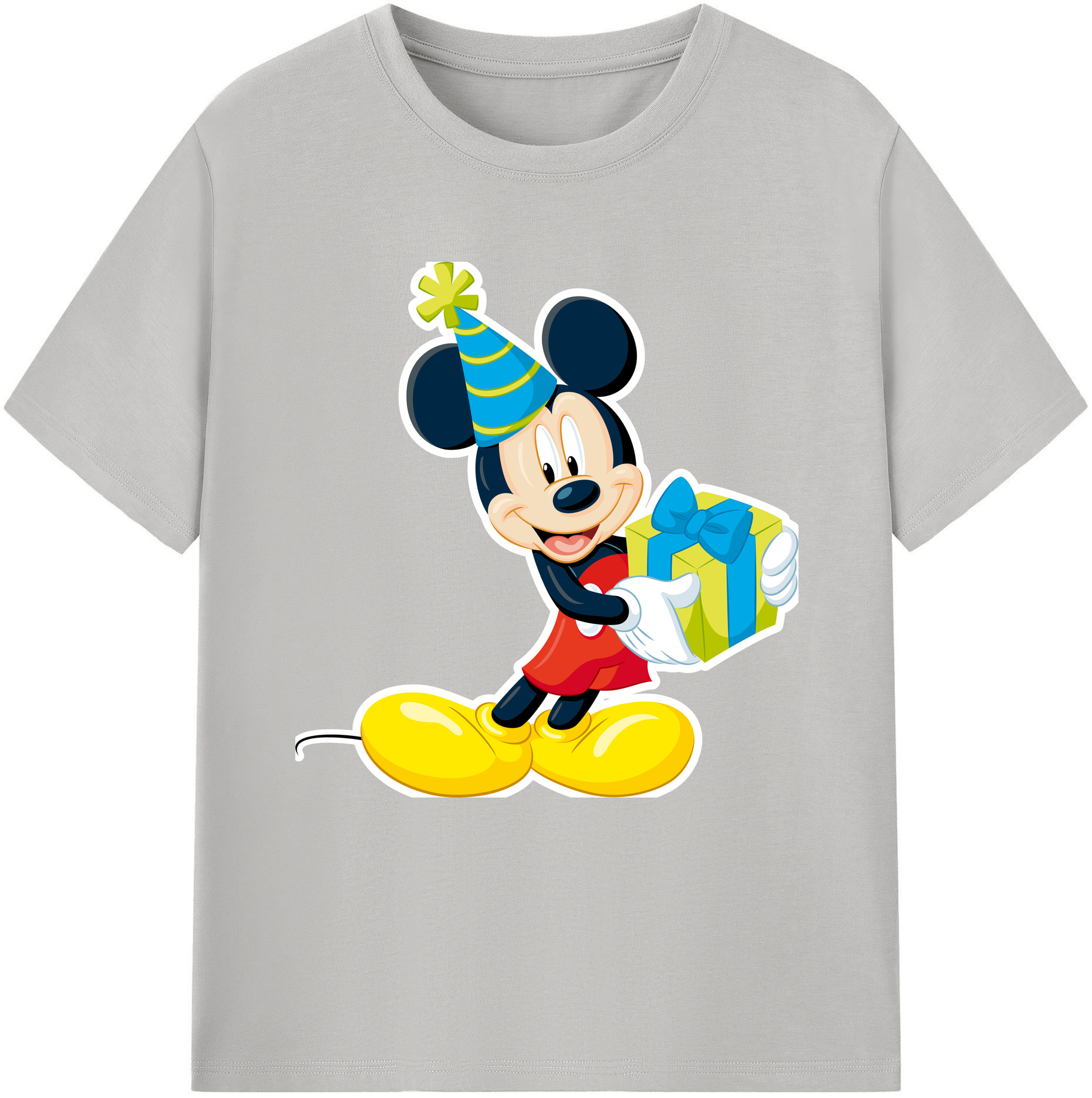 （画像用） ミッキーマウス Mickey Mouse 綿100％半袖Tシャツ（フロントプリント）