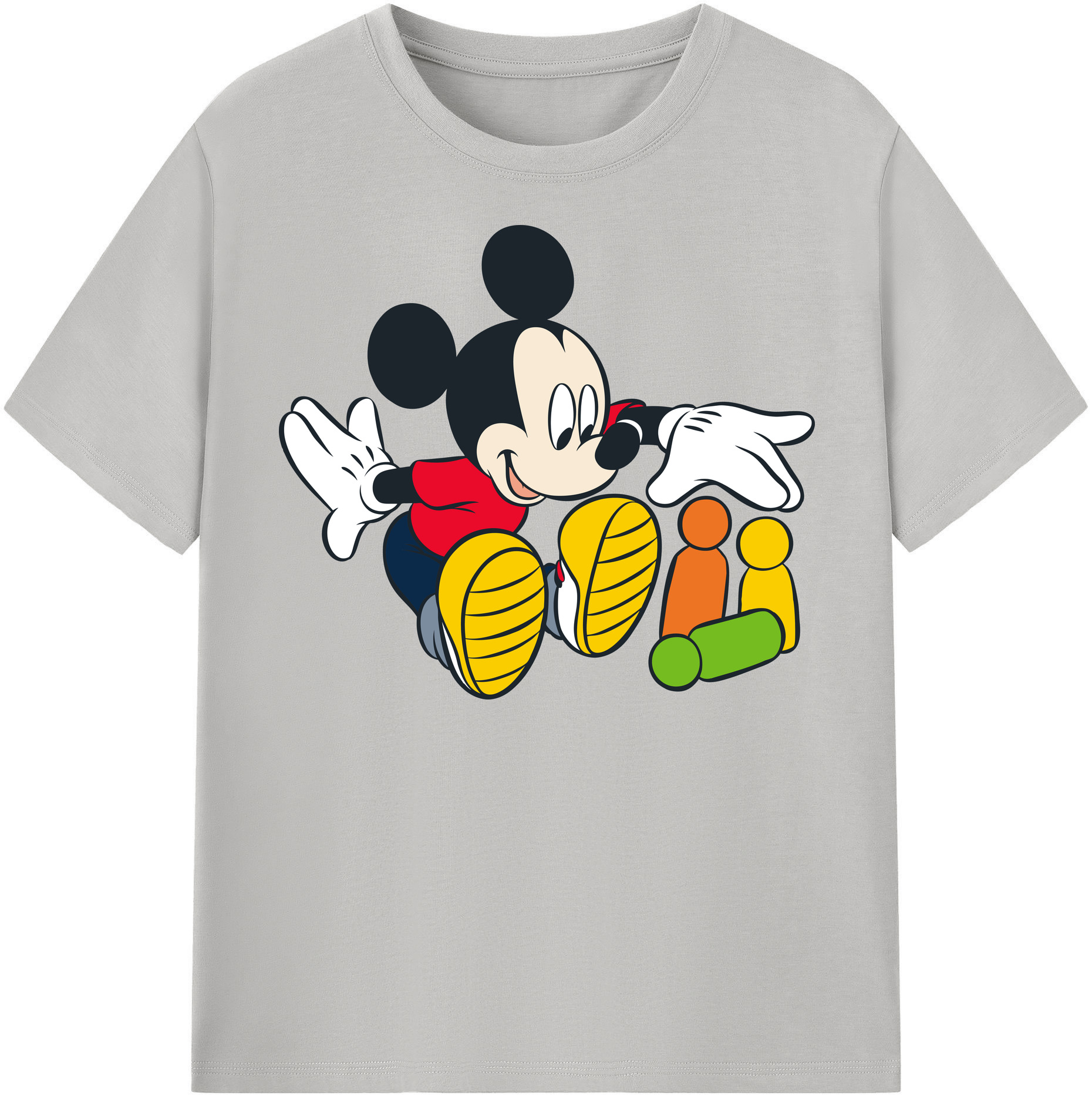 （画像用） ミッキーマウス Mickey Mouse 綿100％半袖Tシャツ（フロントプリント）
