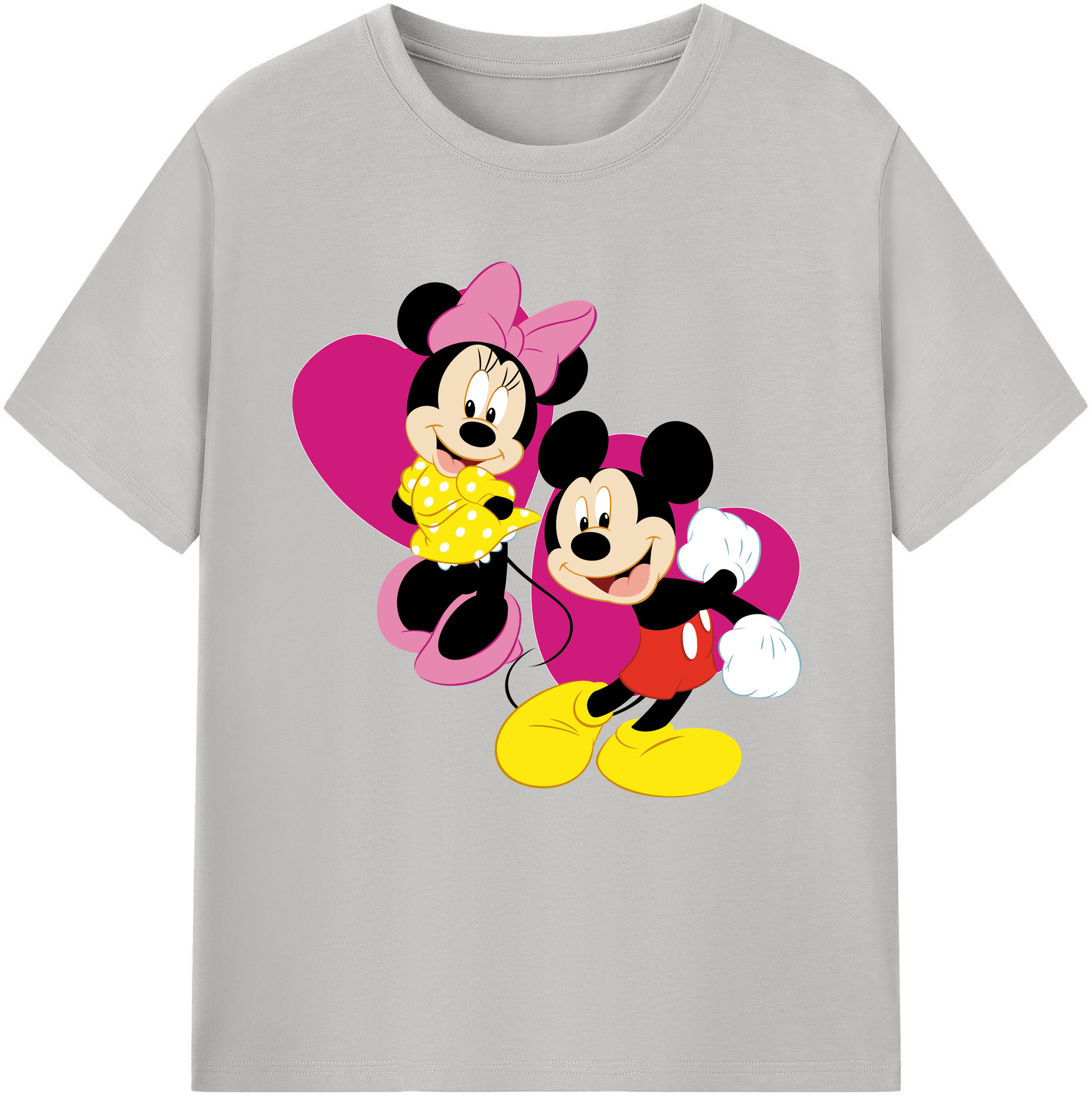 （画像用） ミッキーマウス Mickey Mouse 綿100％半袖Tシャツ（フロントプリント）