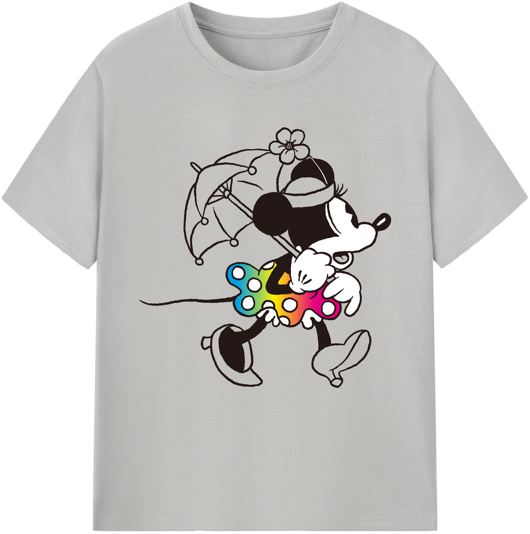 （画像用） ミッキーマウス Mickey Mouse 綿100％半袖Tシャツ（フロントプリント）
