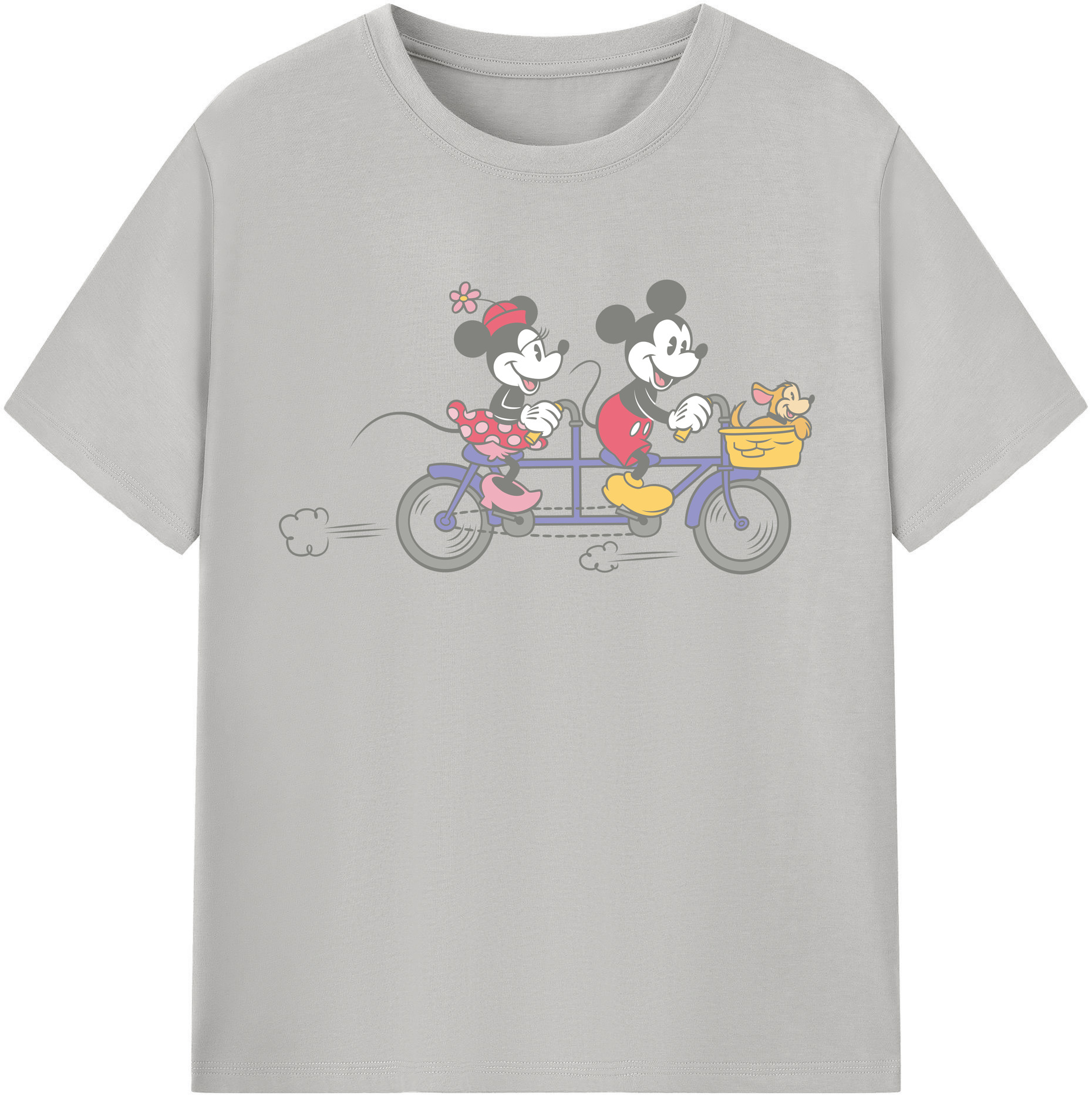（画像用） ミッキーマウス Mickey Mouse 綿100％半袖Tシャツ（フロントプリント）