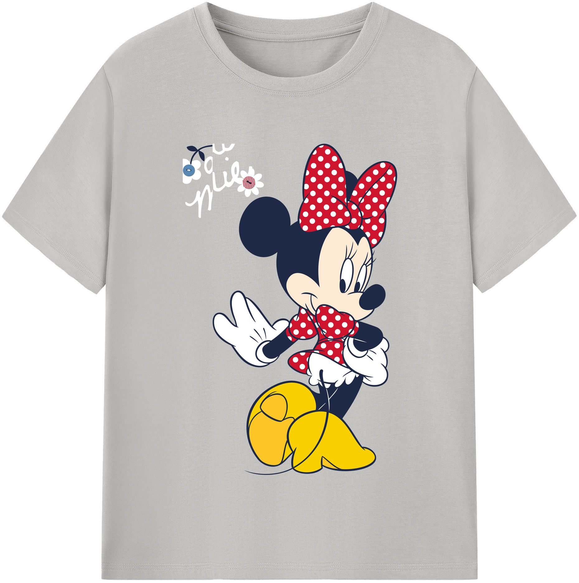 （画像用） ミッキーマウス Mickey Mouse 綿100％半袖Tシャツ（フロントプリント）