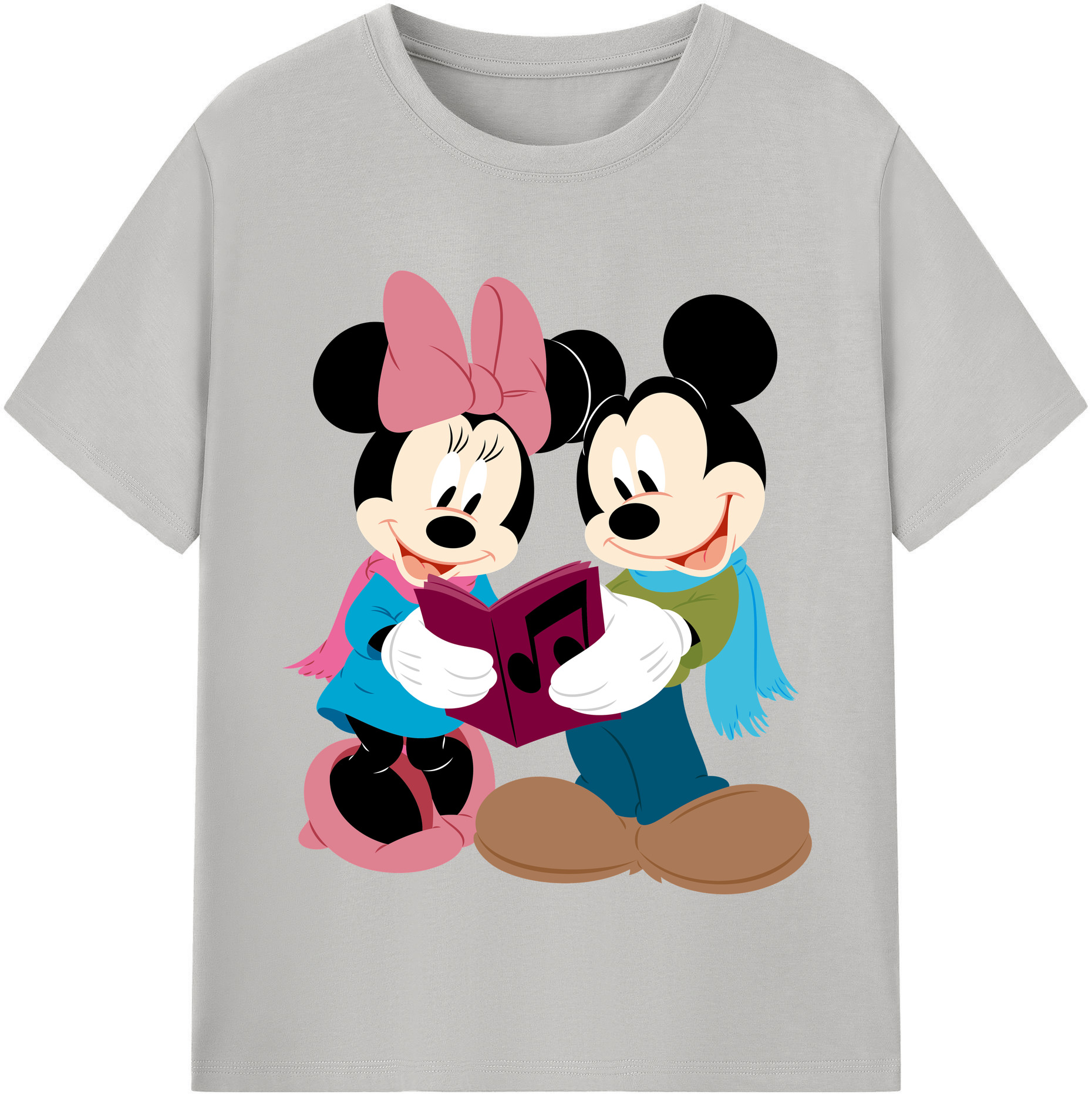 （画像用） ミッキーマウス Mickey Mouse 綿100％半袖Tシャツ（フロントプリント）