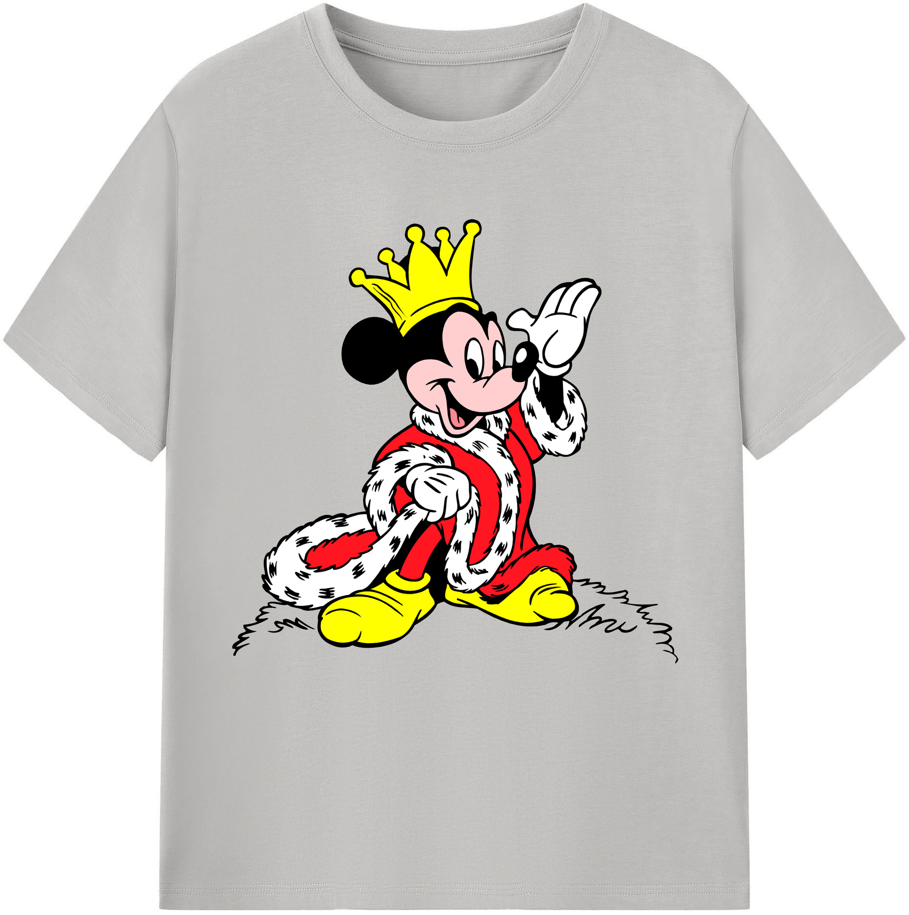 （画像用） ミッキーマウス Mickey Mouse 綿100％半袖Tシャツ（フロントプリント）