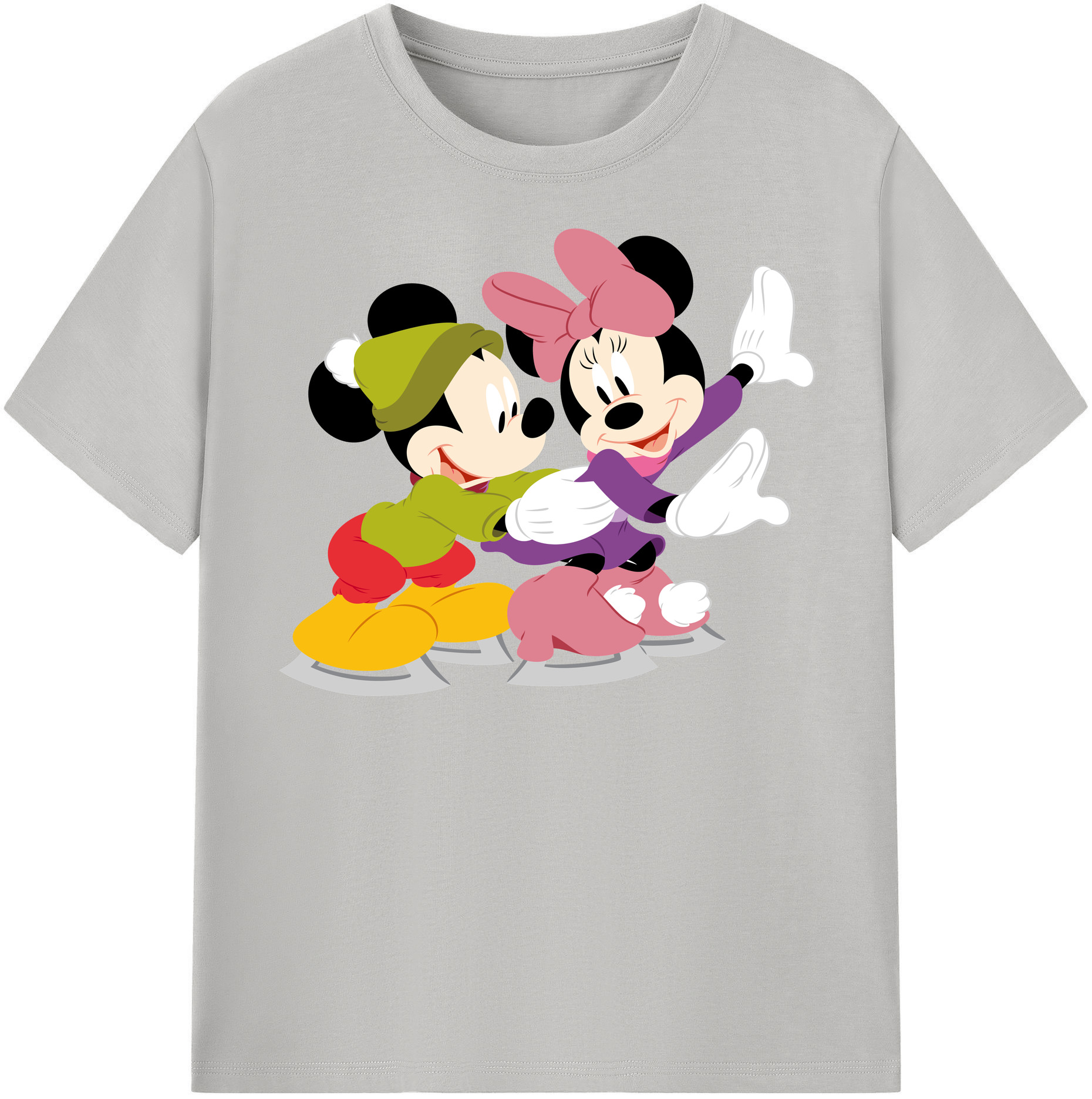 （画像用） ミッキーマウス Mickey Mouse 綿100％半袖Tシャツ（フロントプリント）