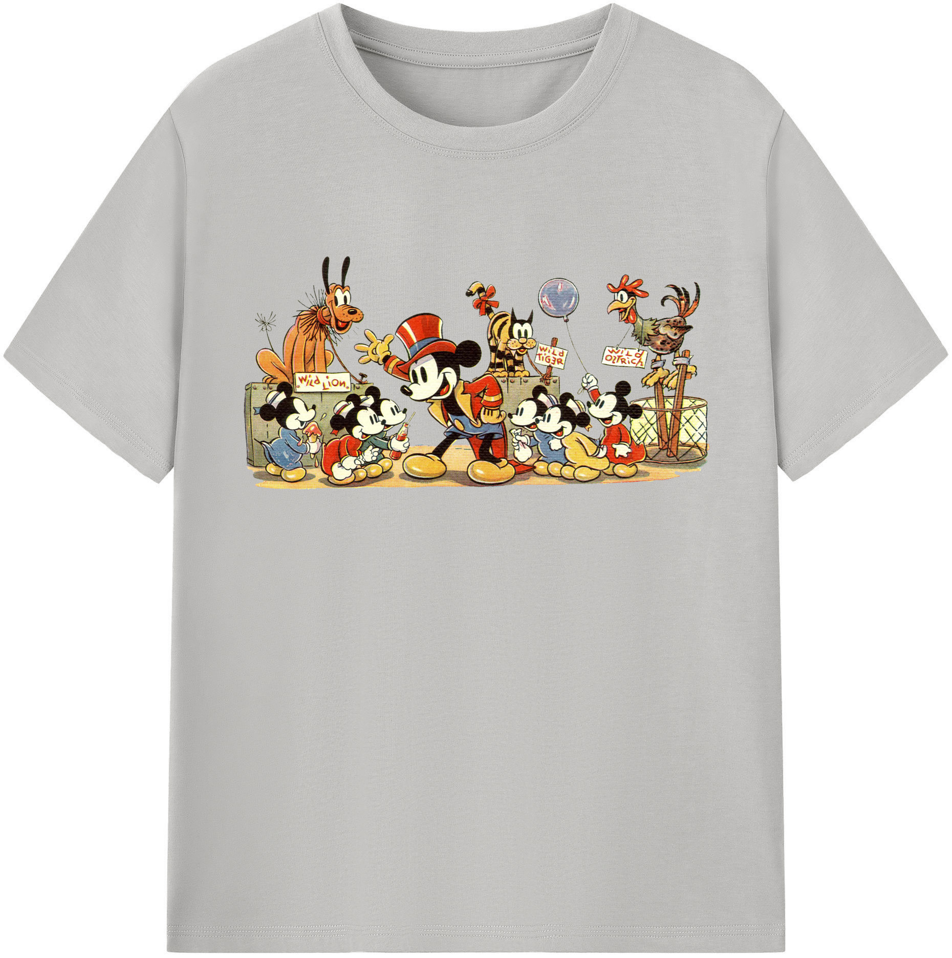 （画像用） ミッキーマウス Mickey Mouse 綿100％半袖Tシャツ（フロントプリント）