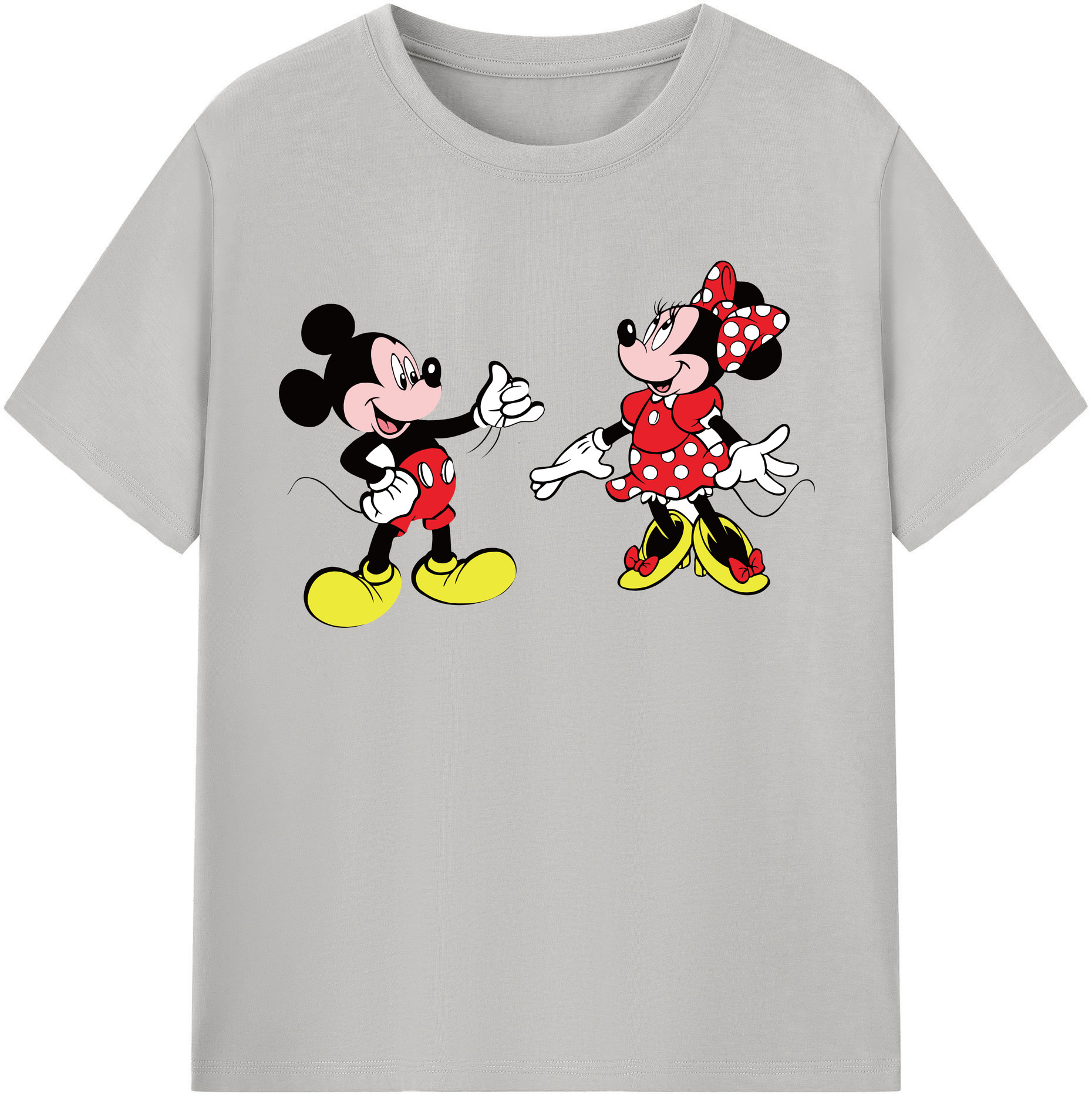 （画像用） ミッキーマウス Mickey Mouse 綿100％半袖Tシャツ（フロントプリント）