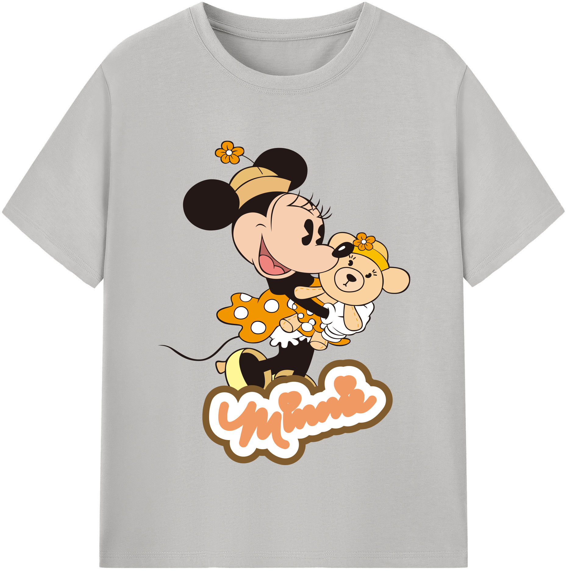 （画像用） ミッキーマウス Mickey Mouse 綿100％半袖Tシャツ（フロントプリント）