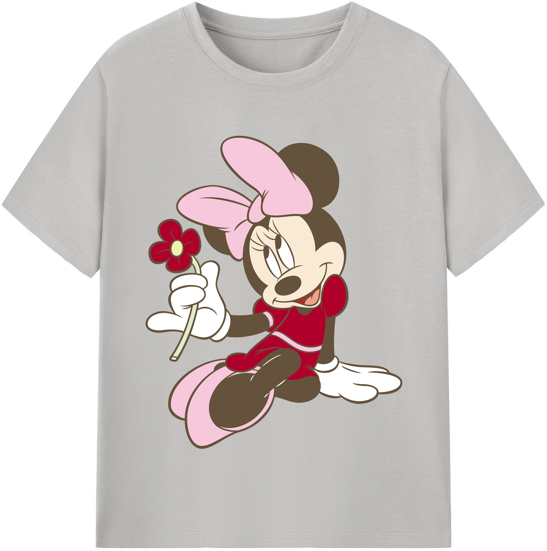 （画像用） ミッキーマウス Mickey Mouse 綿100％半袖Tシャツ（フロントプリント）