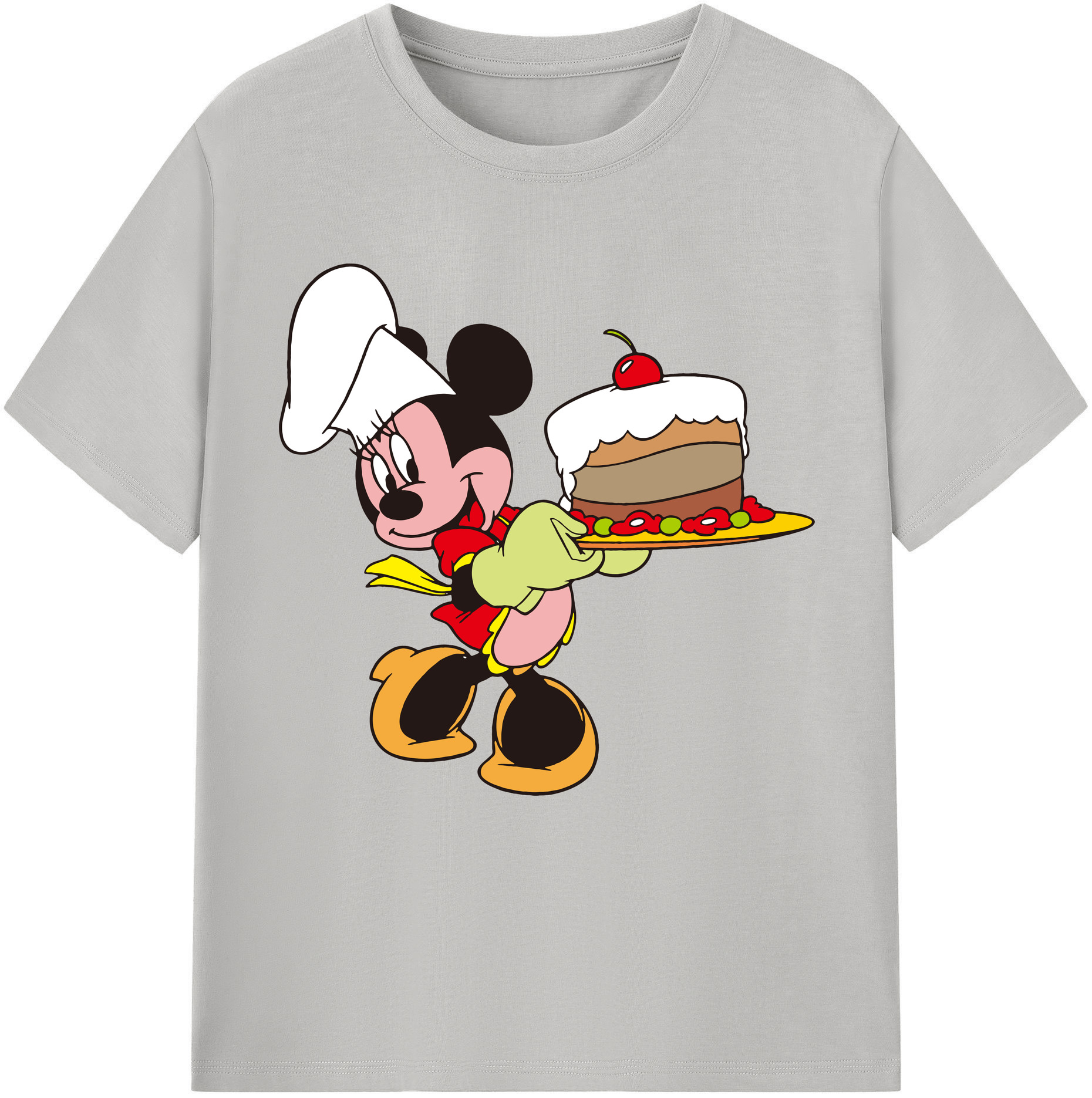 （画像用） ミッキーマウス Mickey Mouse 綿100％半袖Tシャツ（フロントプリント）
