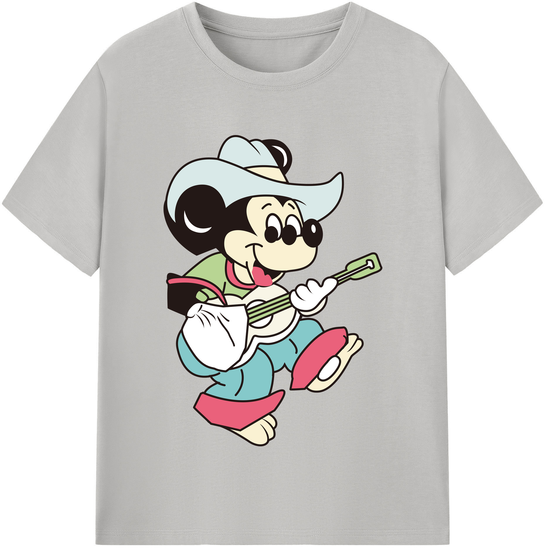 （画像用） ミッキーマウス Mickey Mouse 綿100％半袖Tシャツ（フロントプリント）