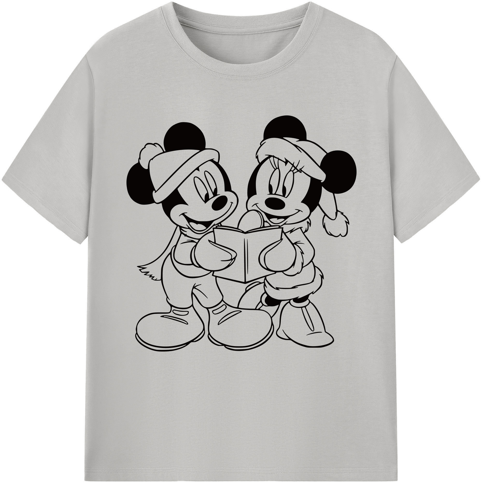 （画像用） ミッキーマウス Mickey Mouse 綿100％半袖Tシャツ（フロントプリント）