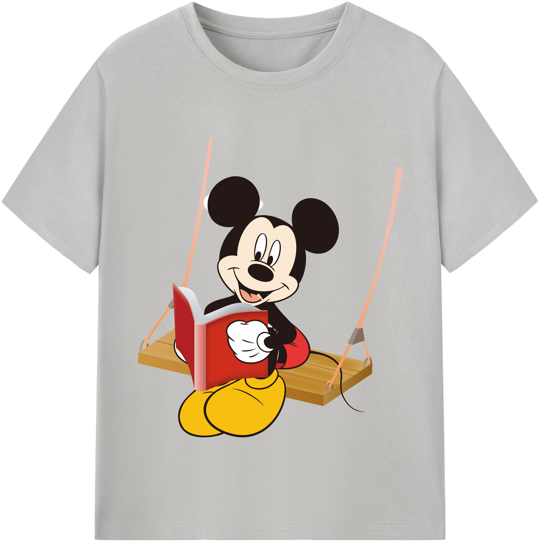 （画像用） ミッキーマウス Mickey Mouse 綿100％半袖Tシャツ（フロントプリント）