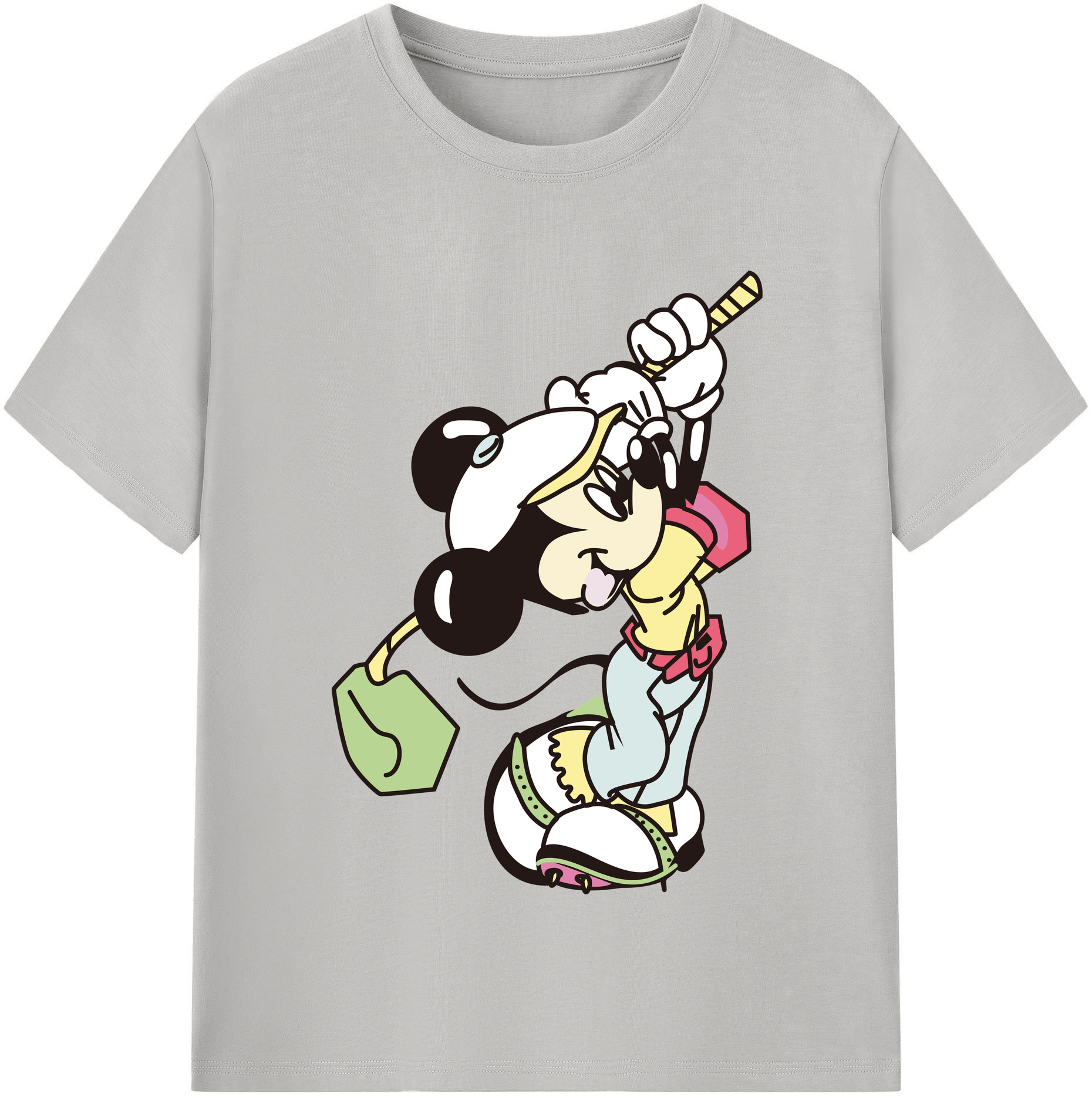 （画像用） ミッキーマウス Mickey Mouse 綿100％半袖Tシャツ（フロントプリント）
