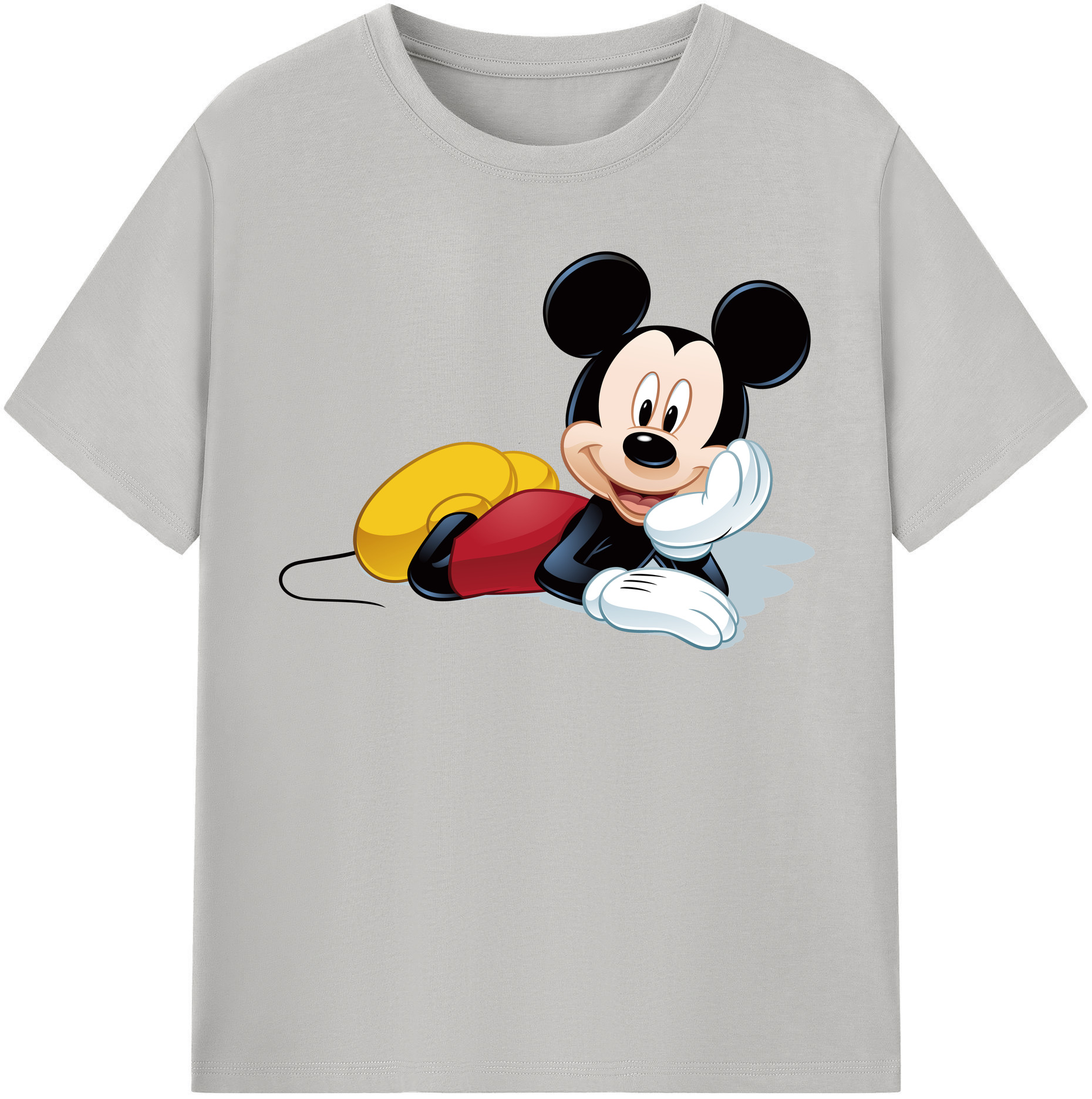 （画像用） ミッキーマウス Mickey Mouse 綿100％半袖Tシャツ（フロントプリント）