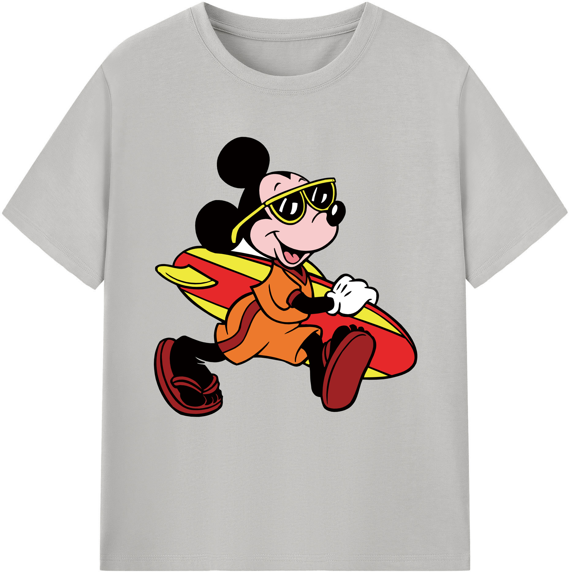 （画像用） ミッキーマウス Mickey Mouse 綿100％半袖Tシャツ（フロントプリント）