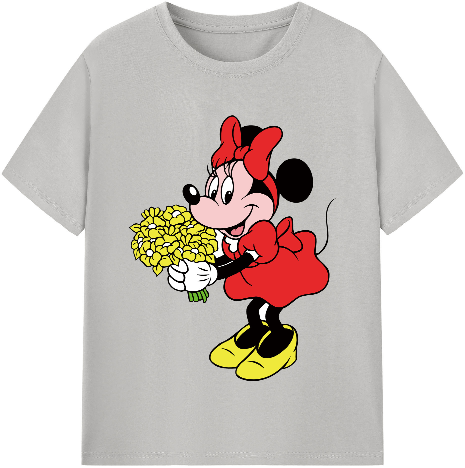 （画像用） ミッキーマウス Mickey Mouse 綿100％半袖Tシャツ（フロントプリント）