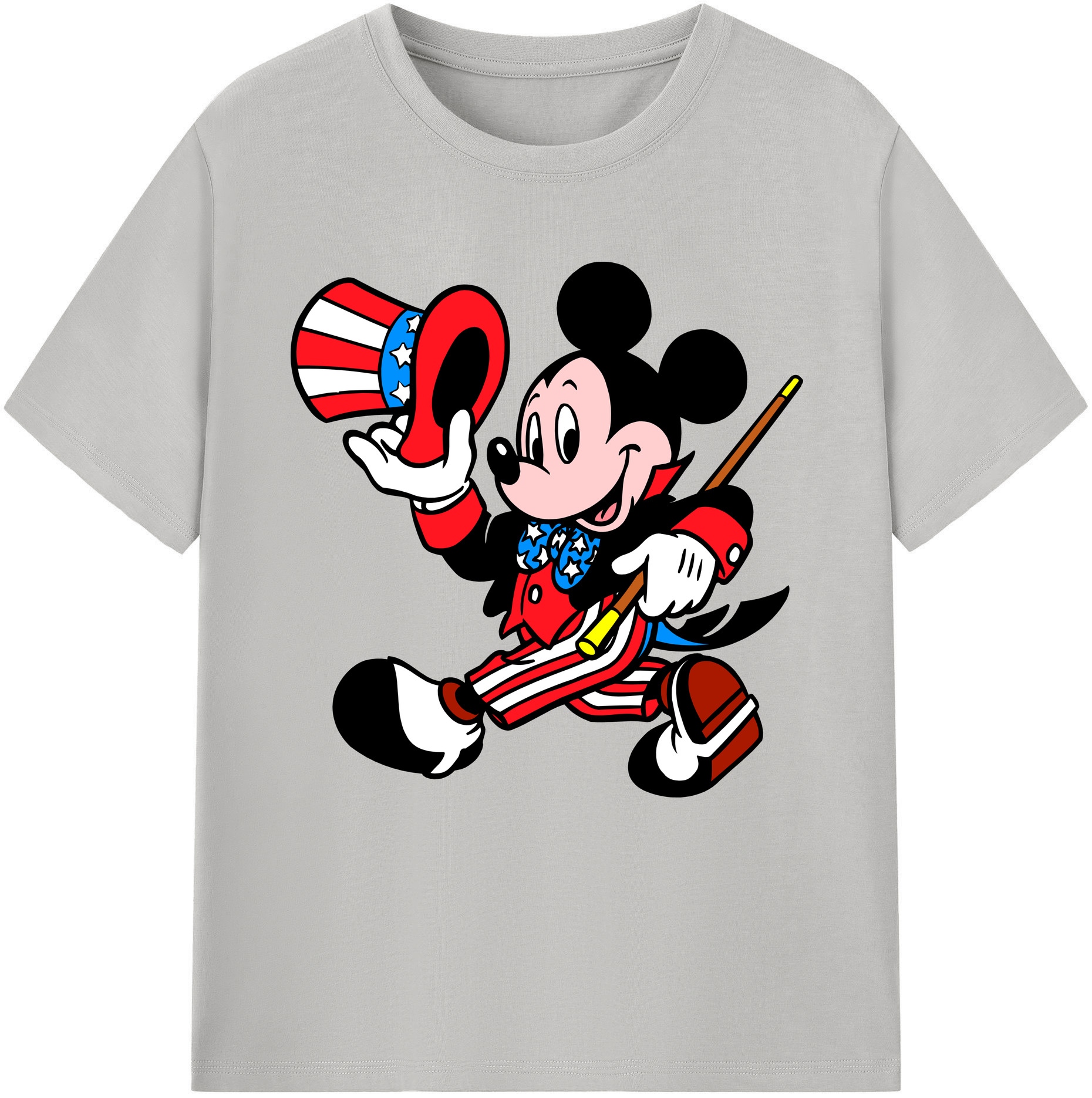（画像用） ミッキーマウス Mickey Mouse 綿100％半袖Tシャツ（フロントプリント）