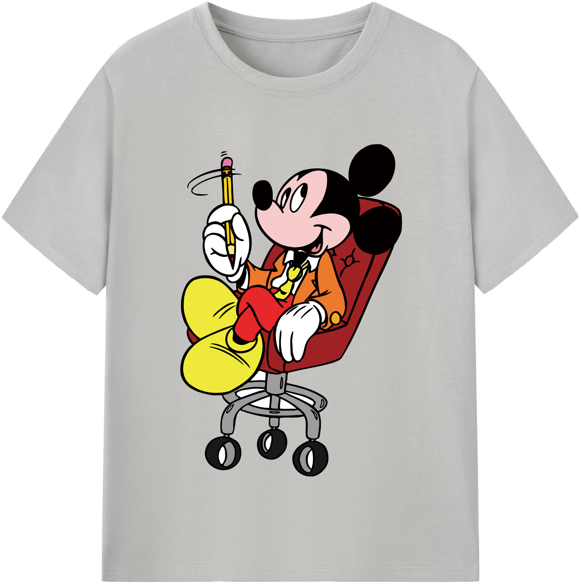 （画像用） ミッキーマウス Mickey Mouse 綿100％半袖Tシャツ（フロントプリント）