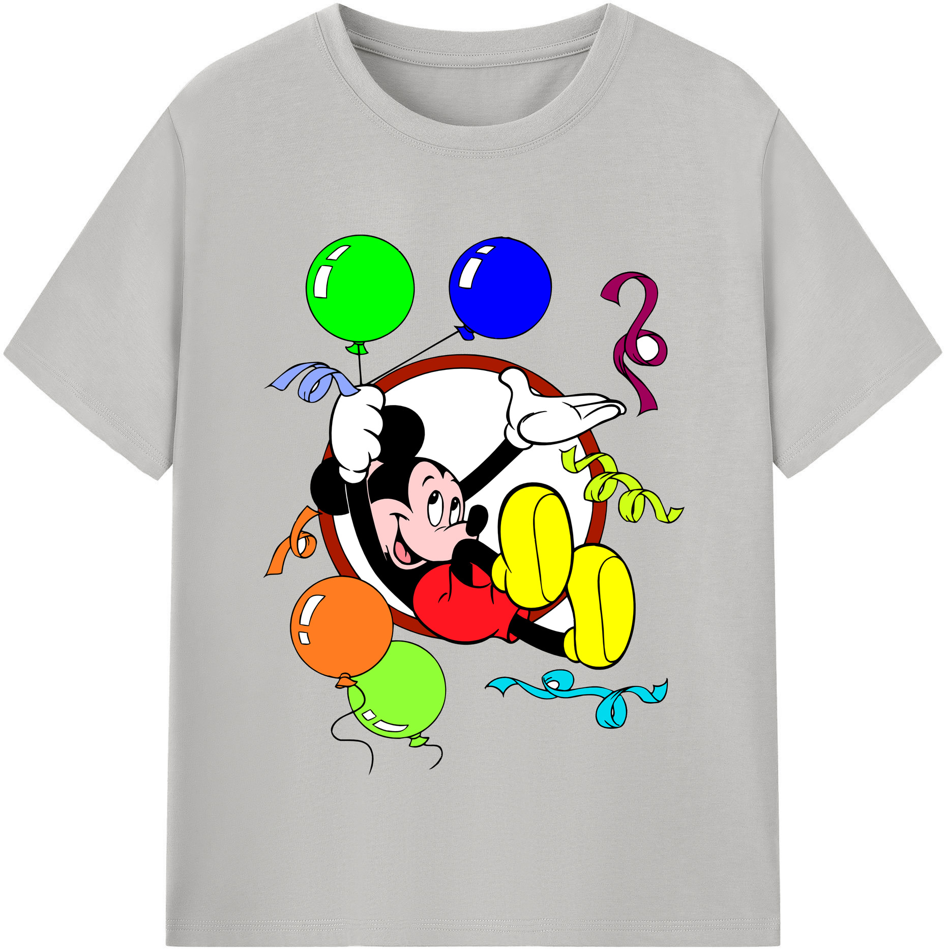 （画像用） ミッキーマウス Mickey Mouse 綿100％半袖Tシャツ（フロントプリント）