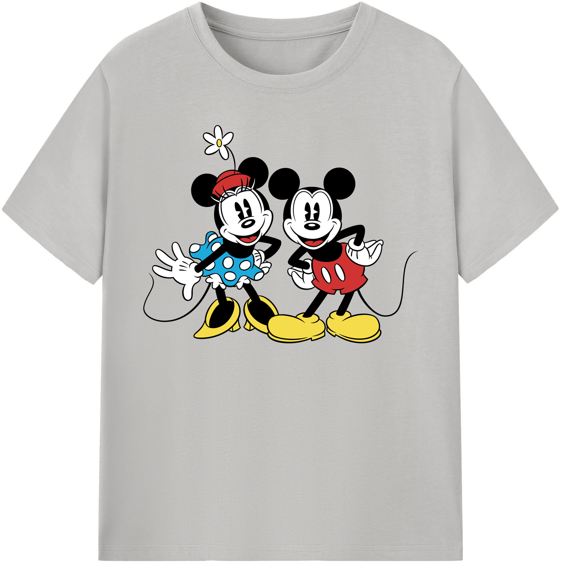 （画像用） ミッキーマウス Mickey Mouse 綿100％半袖Tシャツ（フロントプリント）
