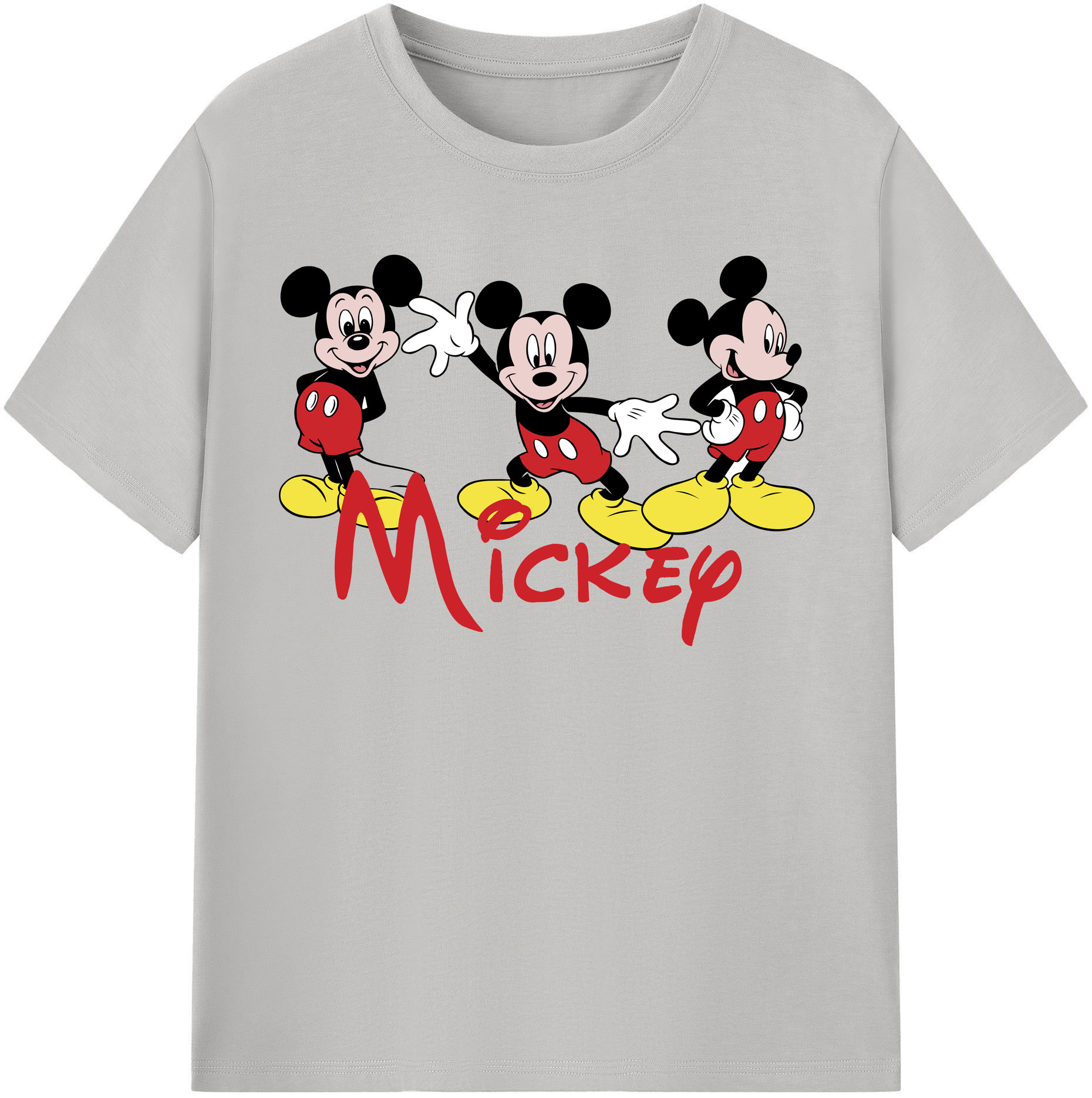 （画像用） ミッキーマウス Mickey Mouse 綿100％半袖Tシャツ（フロントプリント）