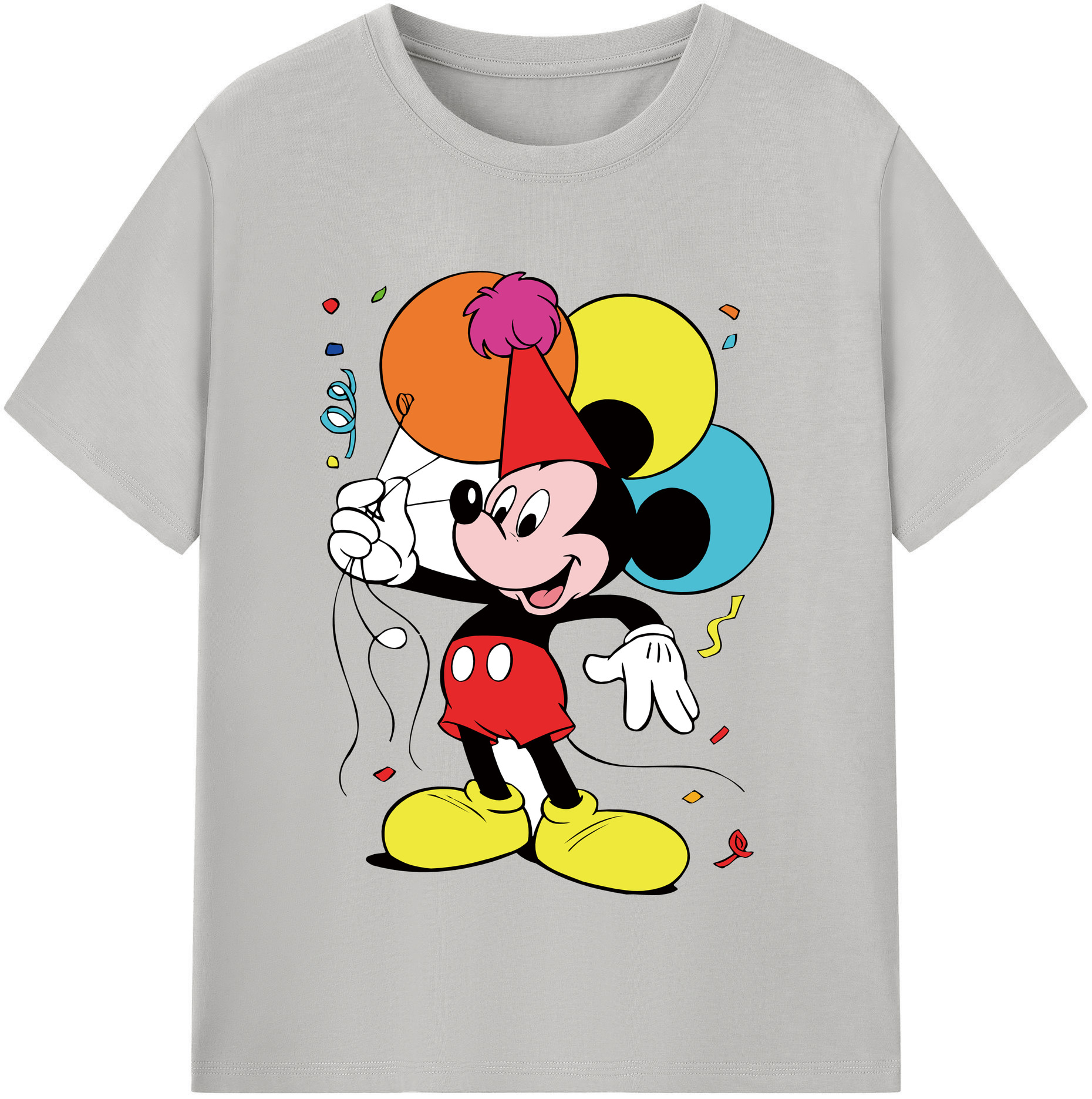 （画像用） ミッキーマウス Mickey Mouse 綿100％半袖Tシャツ（フロントプリント）