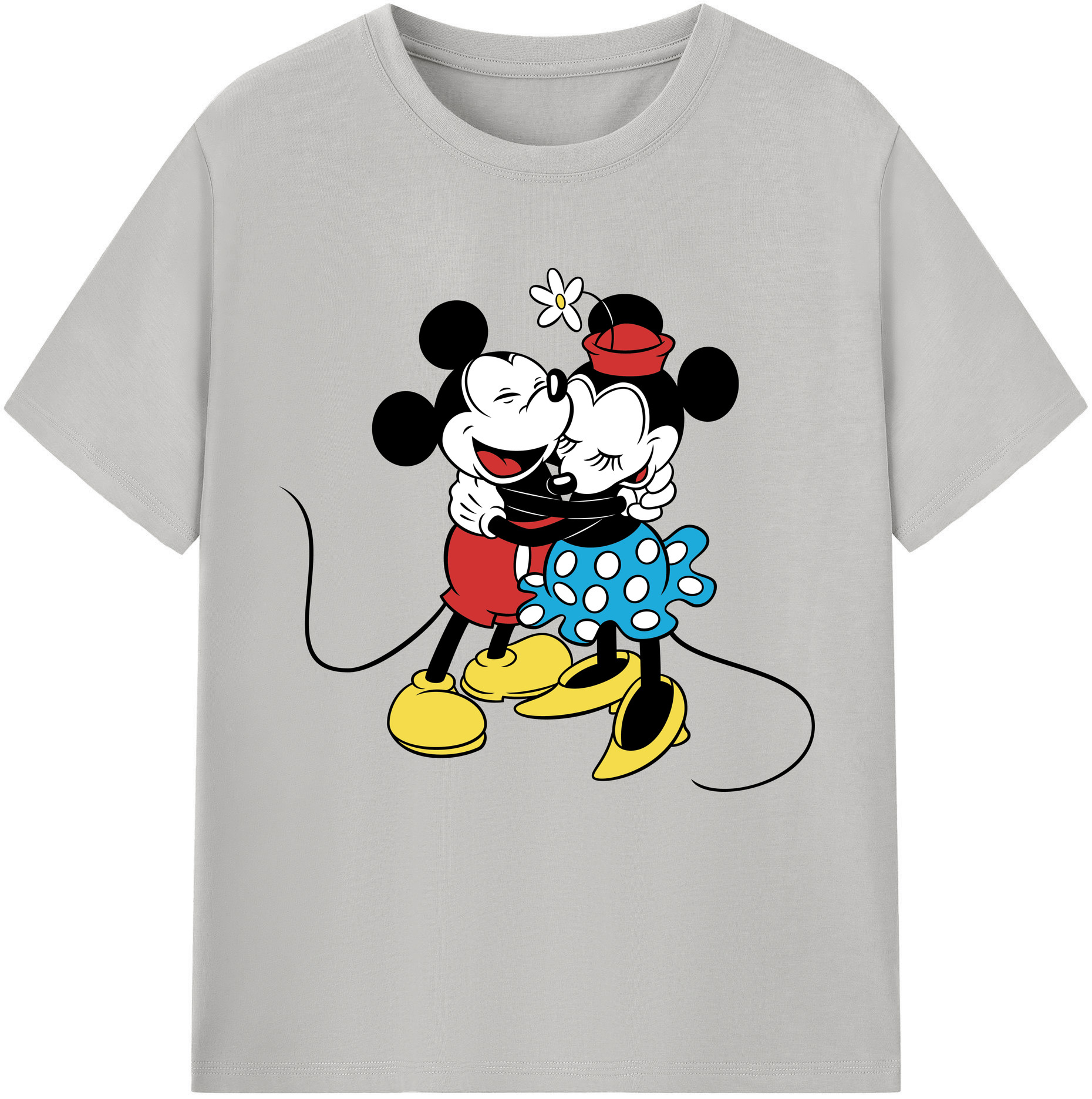 （画像用） ミッキーマウス Mickey Mouse 綿100％半袖Tシャツ（フロントプリント）