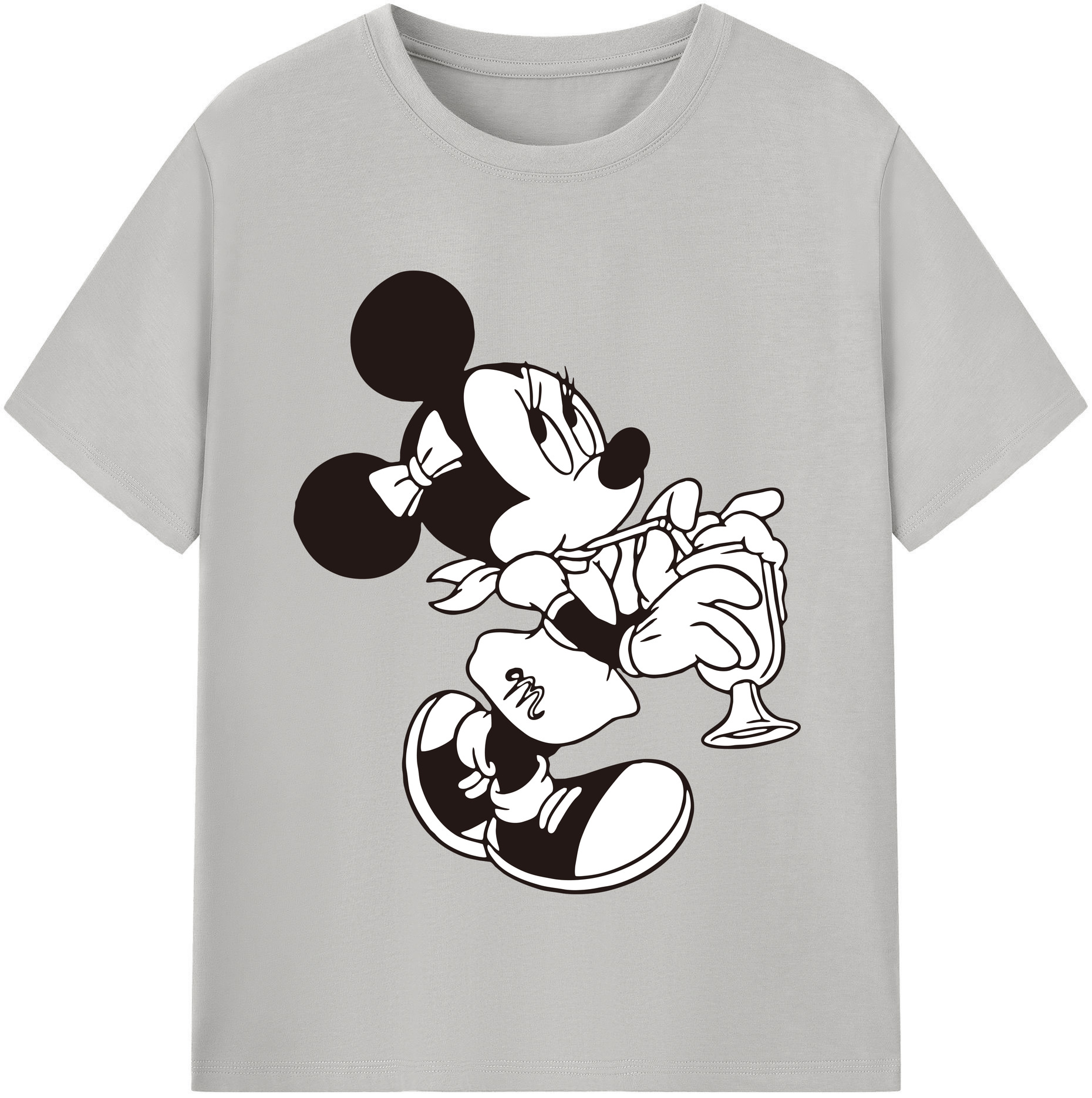 （画像用） ミッキーマウス Mickey Mouse 綿100％半袖Tシャツ（フロントプリント）