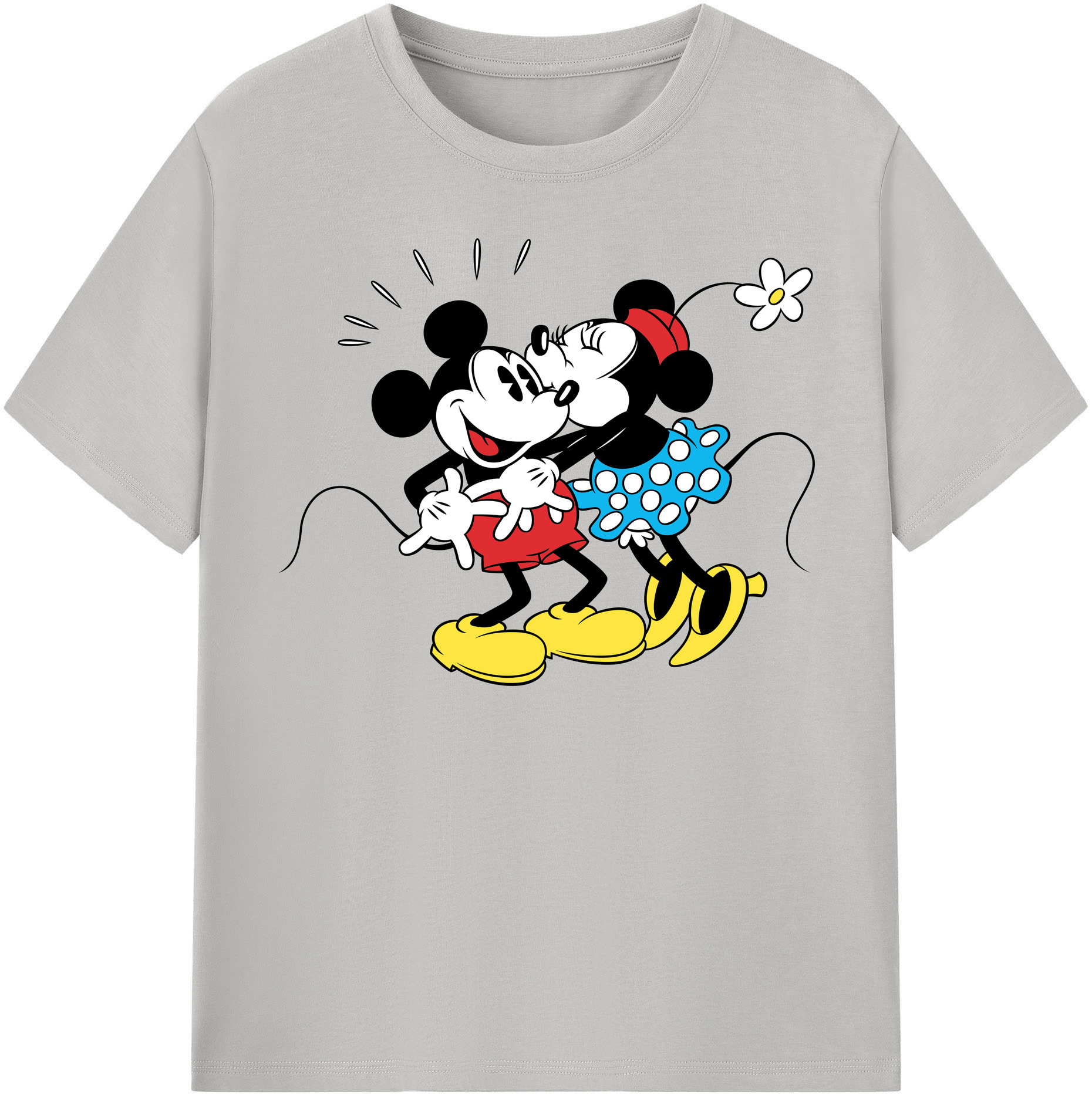 （画像用） ミッキーマウス Mickey Mouse 綿100％半袖Tシャツ（フロントプリント）