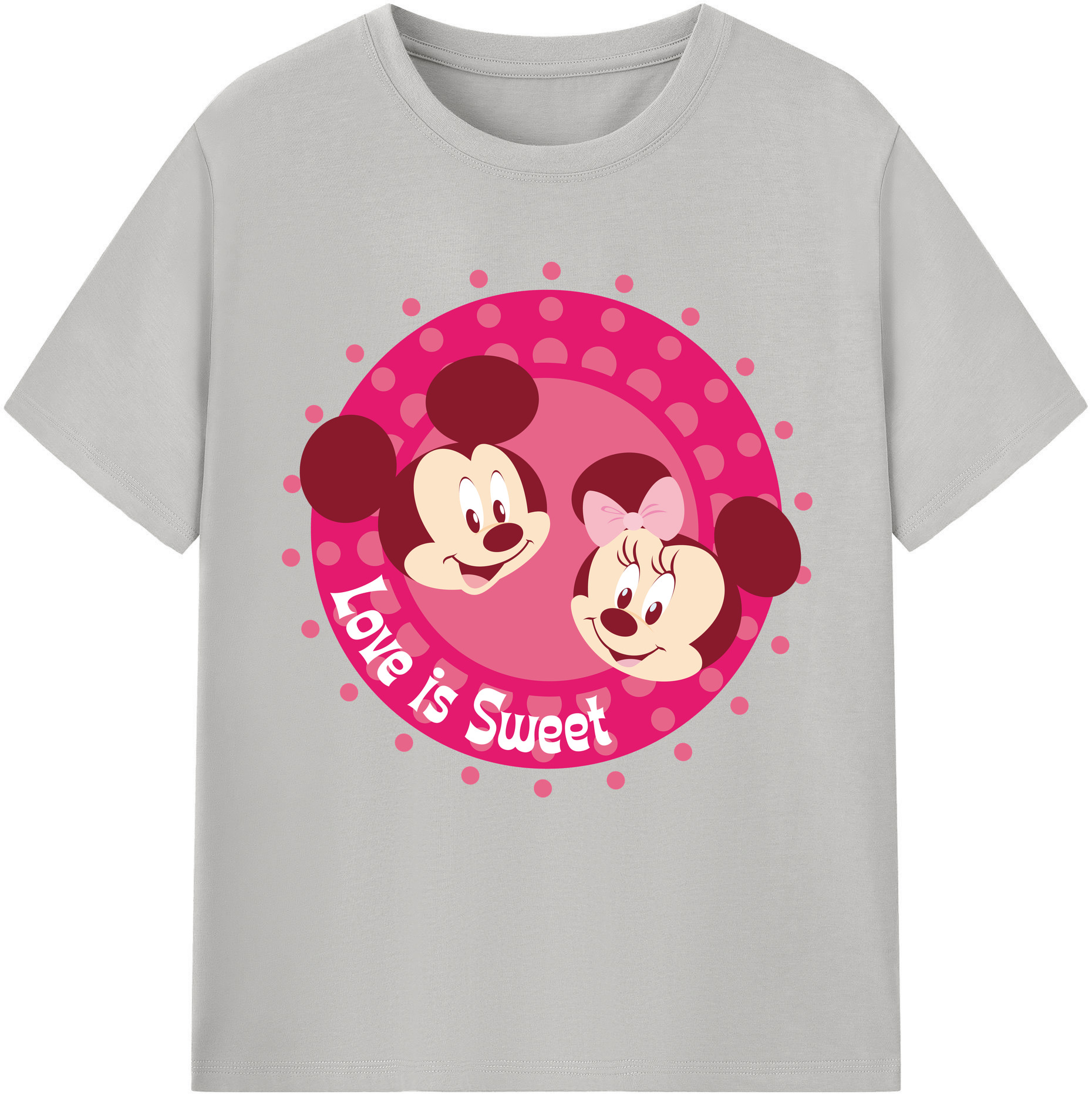 （画像用） ミッキーマウス Mickey Mouse 綿100％半袖Tシャツ（フロントプリント）