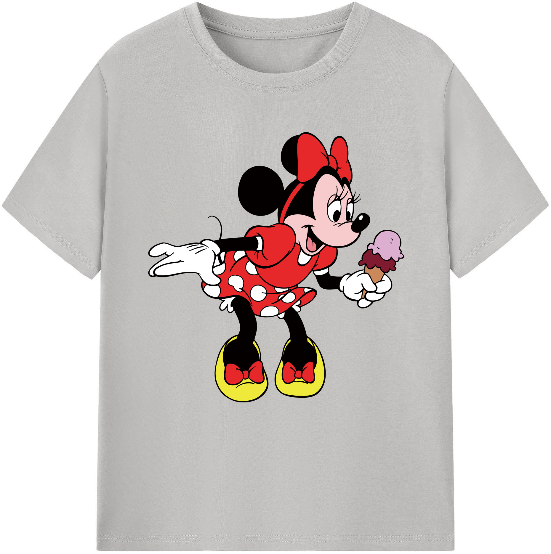 （画像用） ミッキーマウス Mickey Mouse 綿100％半袖Tシャツ（フロントプリント）