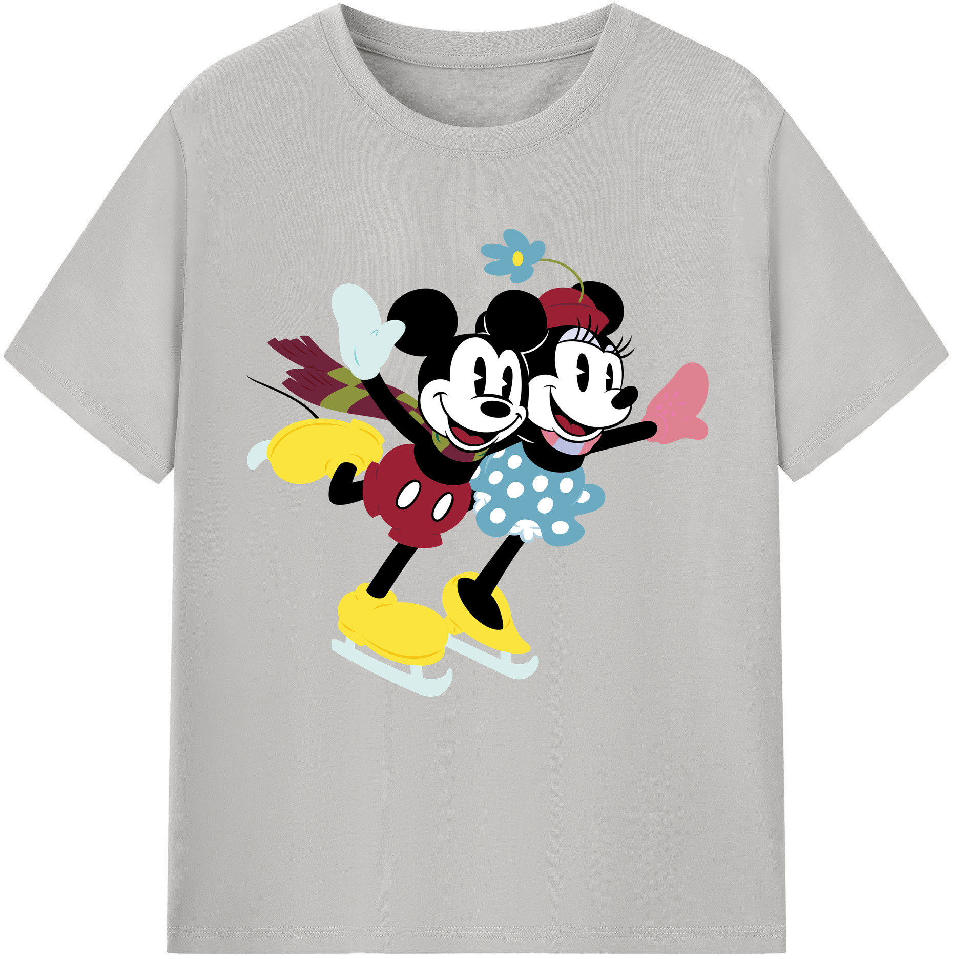（画像用） ミッキーマウス Mickey Mouse 綿100％半袖Tシャツ（フロントプリント）