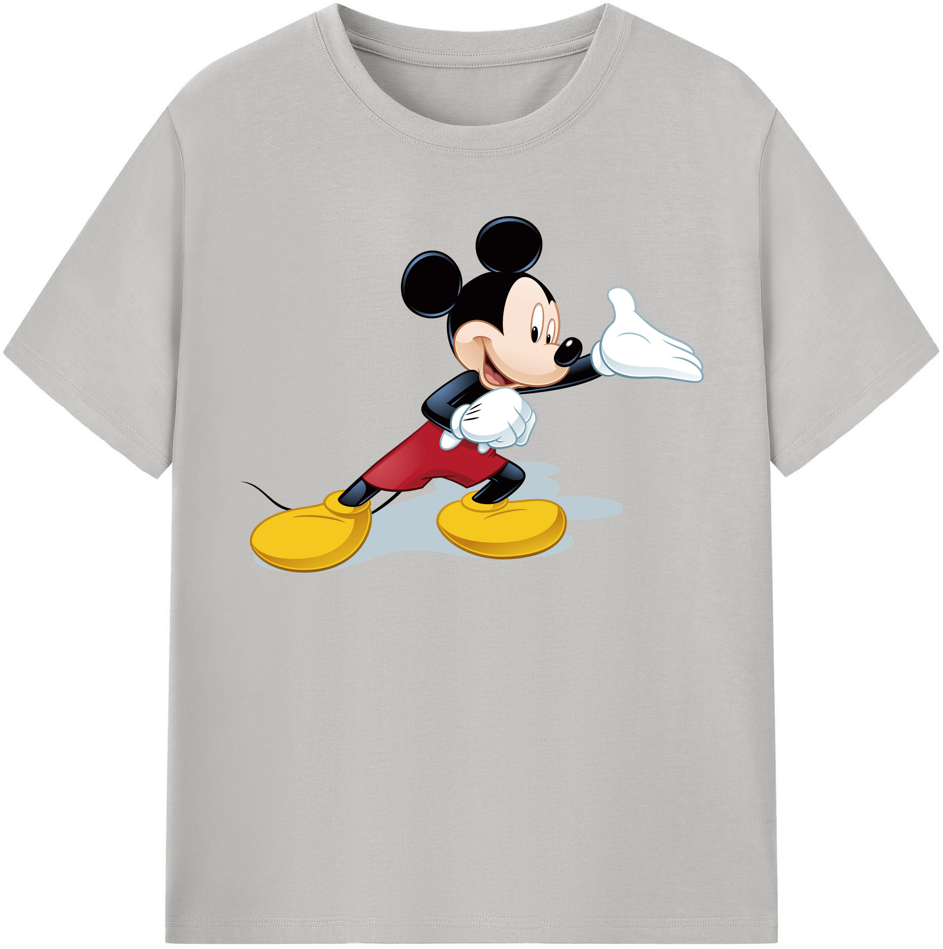 （画像用） ミッキーマウス Mickey Mouse 綿100％半袖Tシャツ（フロントプリント）