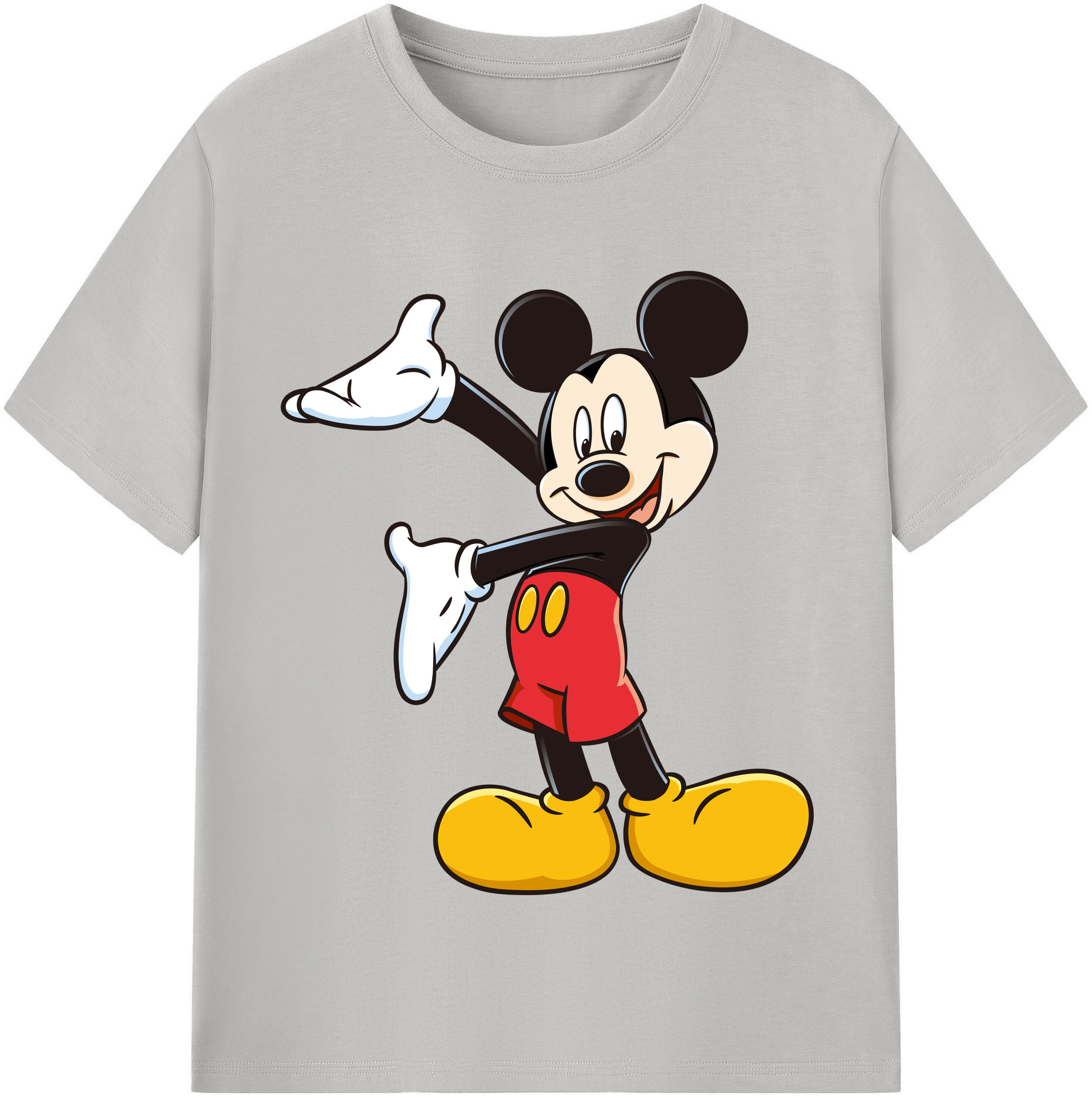 （画像用） ミッキーマウス Mickey Mouse 綿100％半袖Tシャツ（フロントプリント）