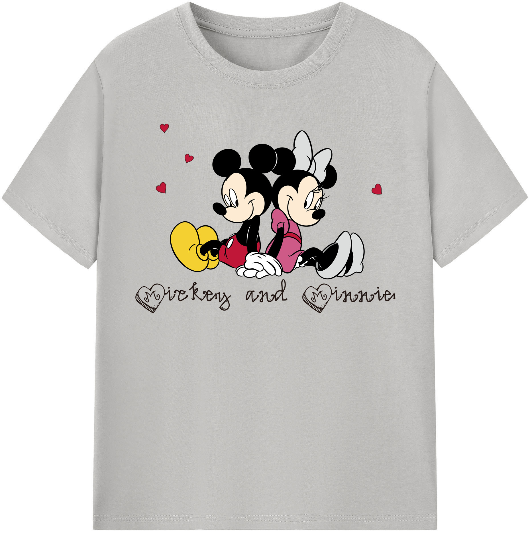 （画像用） ミッキーマウス Mickey Mouse 綿100％半袖Tシャツ（フロントプリント）