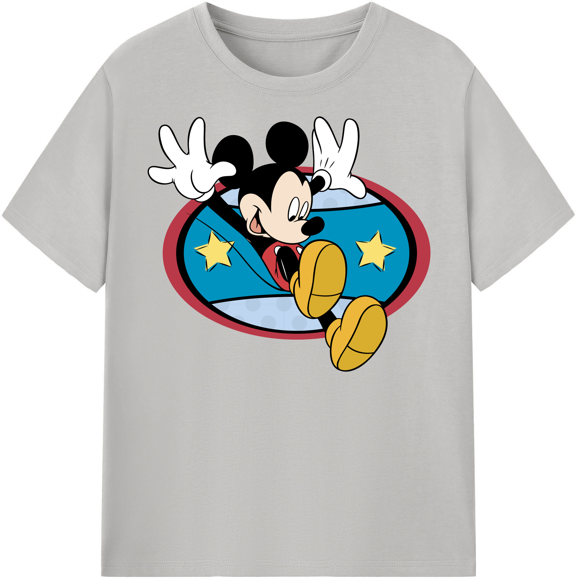 （画像用） ミッキーマウス Mickey Mouse 綿100％半袖Tシャツ（フロントプリント）