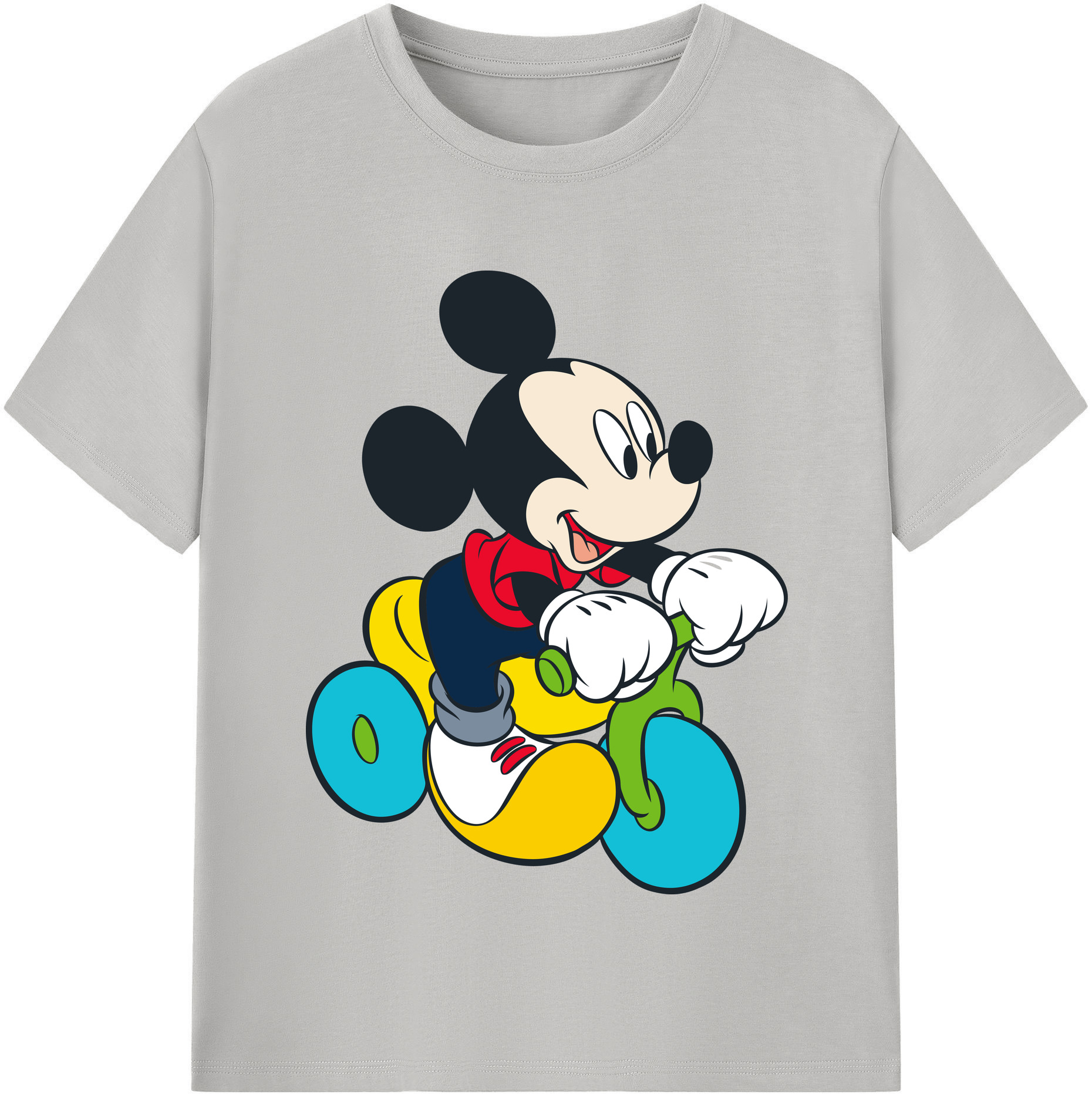 （画像用） ミッキーマウス Mickey Mouse 綿100％半袖Tシャツ（フロントプリント）