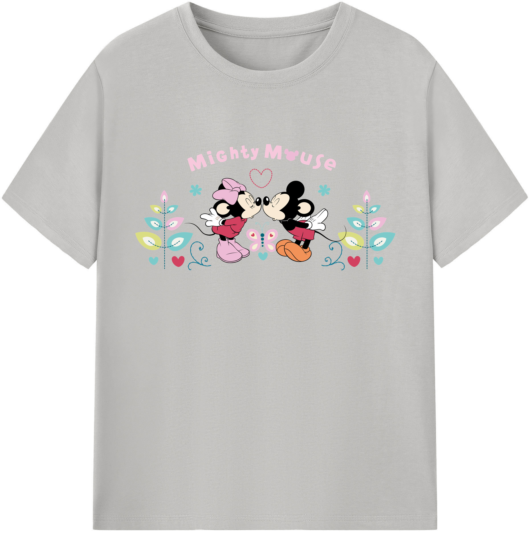 （画像用） ミッキーマウス Mickey Mouse 綿100％半袖Tシャツ（フロントプリント）