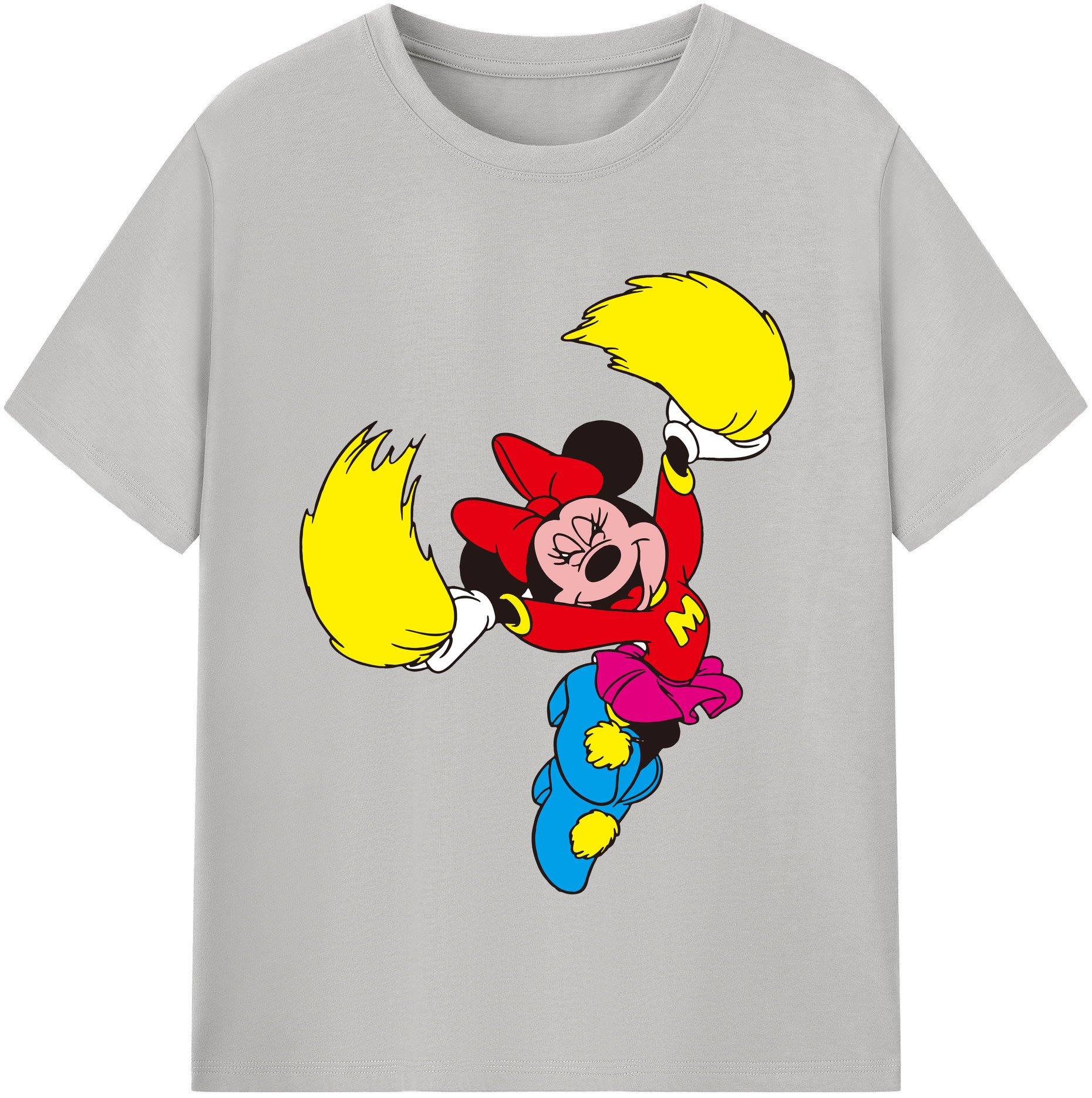 （画像用） ミッキーマウス Mickey Mouse 綿100％半袖Tシャツ（フロントプリント）